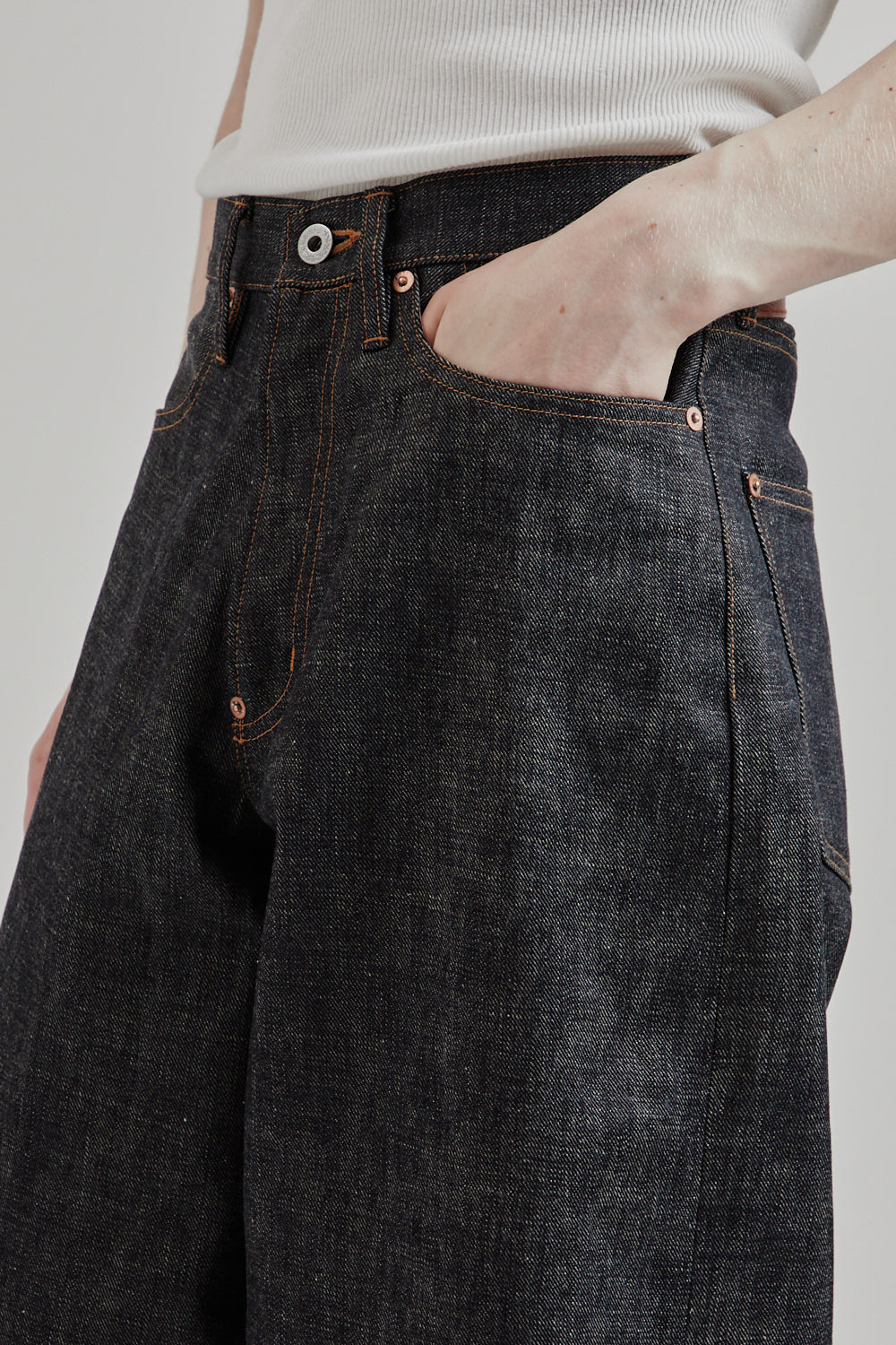 Sugarhill SS25 Modern Denim Pants Wide Cut Rigid Indigo 9