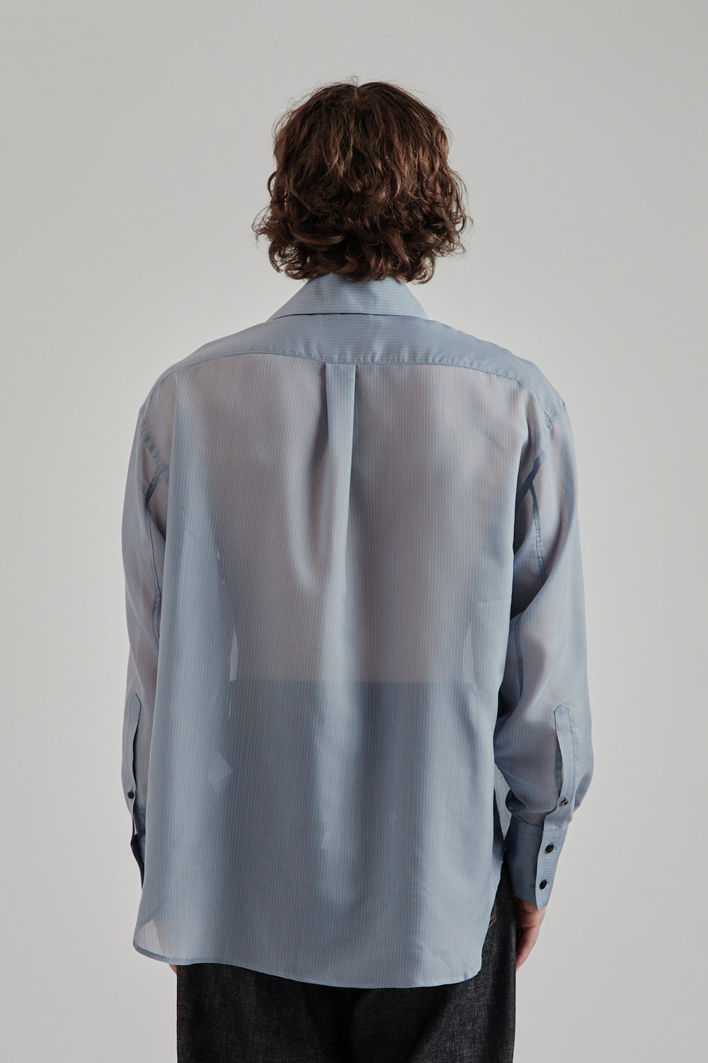 Sugarhill SS25 Sheer Skipper Shirt Blue Stripe 5