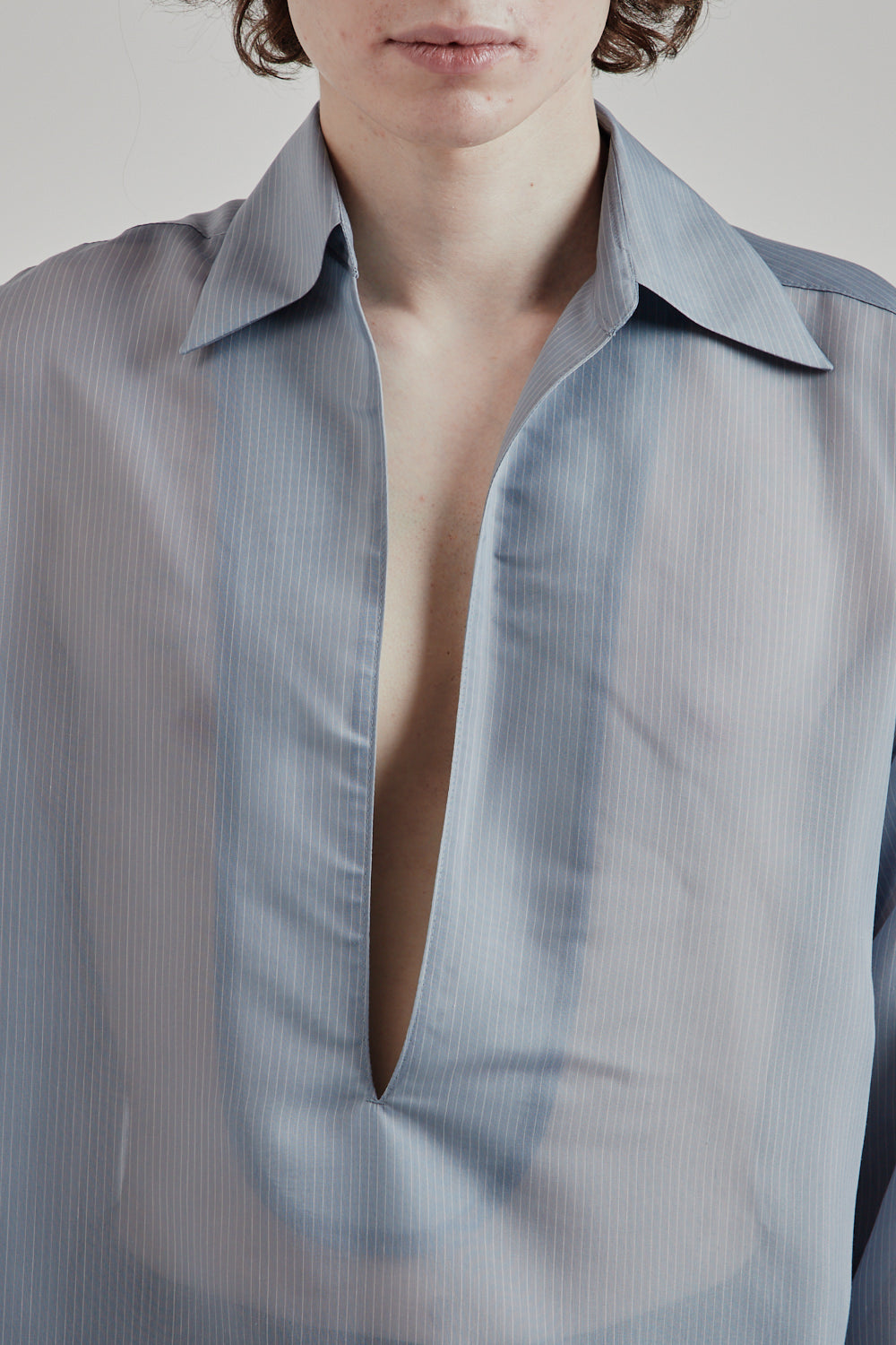 Sugarhill SS25 Sheer Skipper Shirt Blue Stripe 6