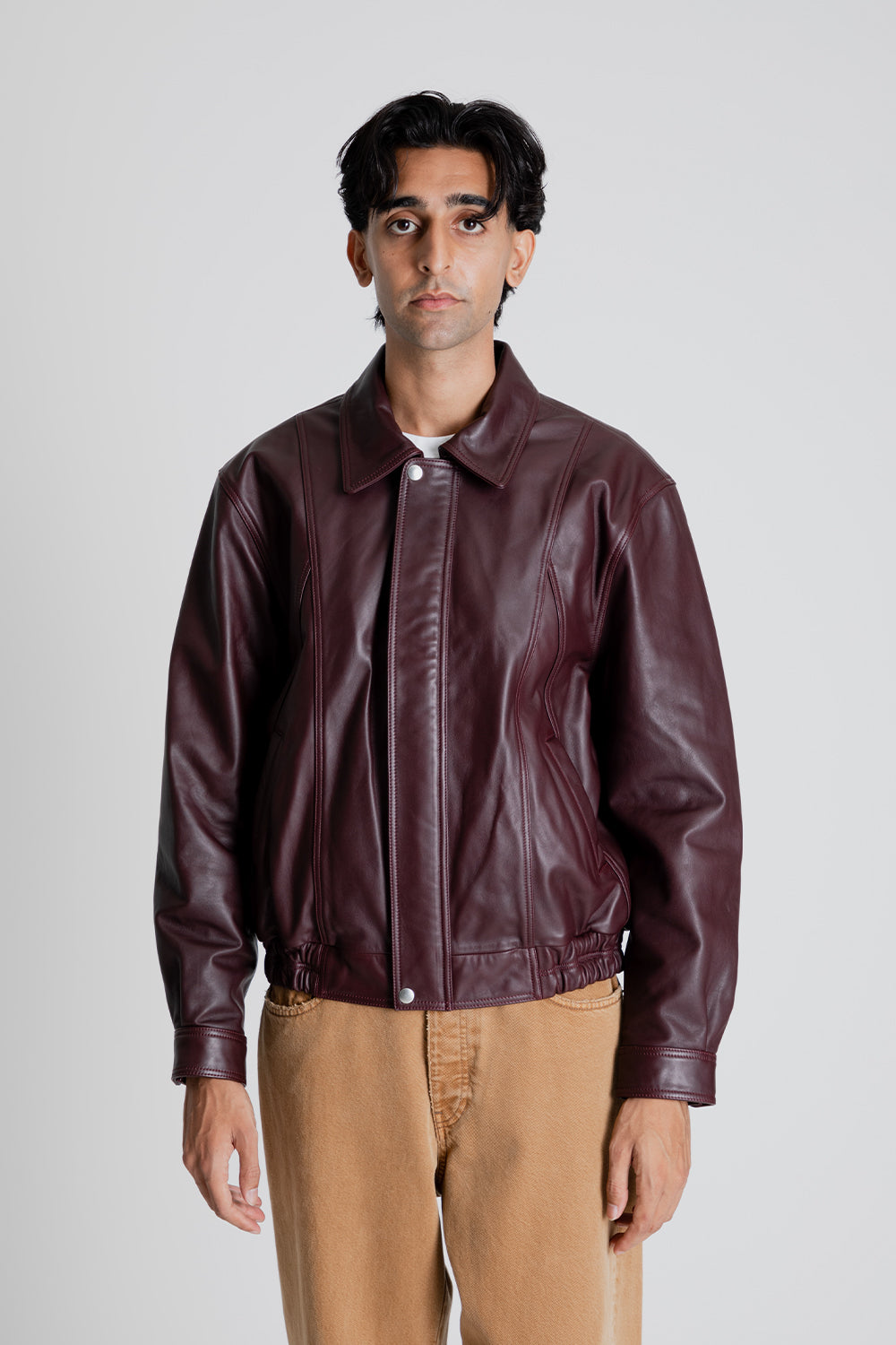 Sunflower 90's Bomber Jacket in Burgundy