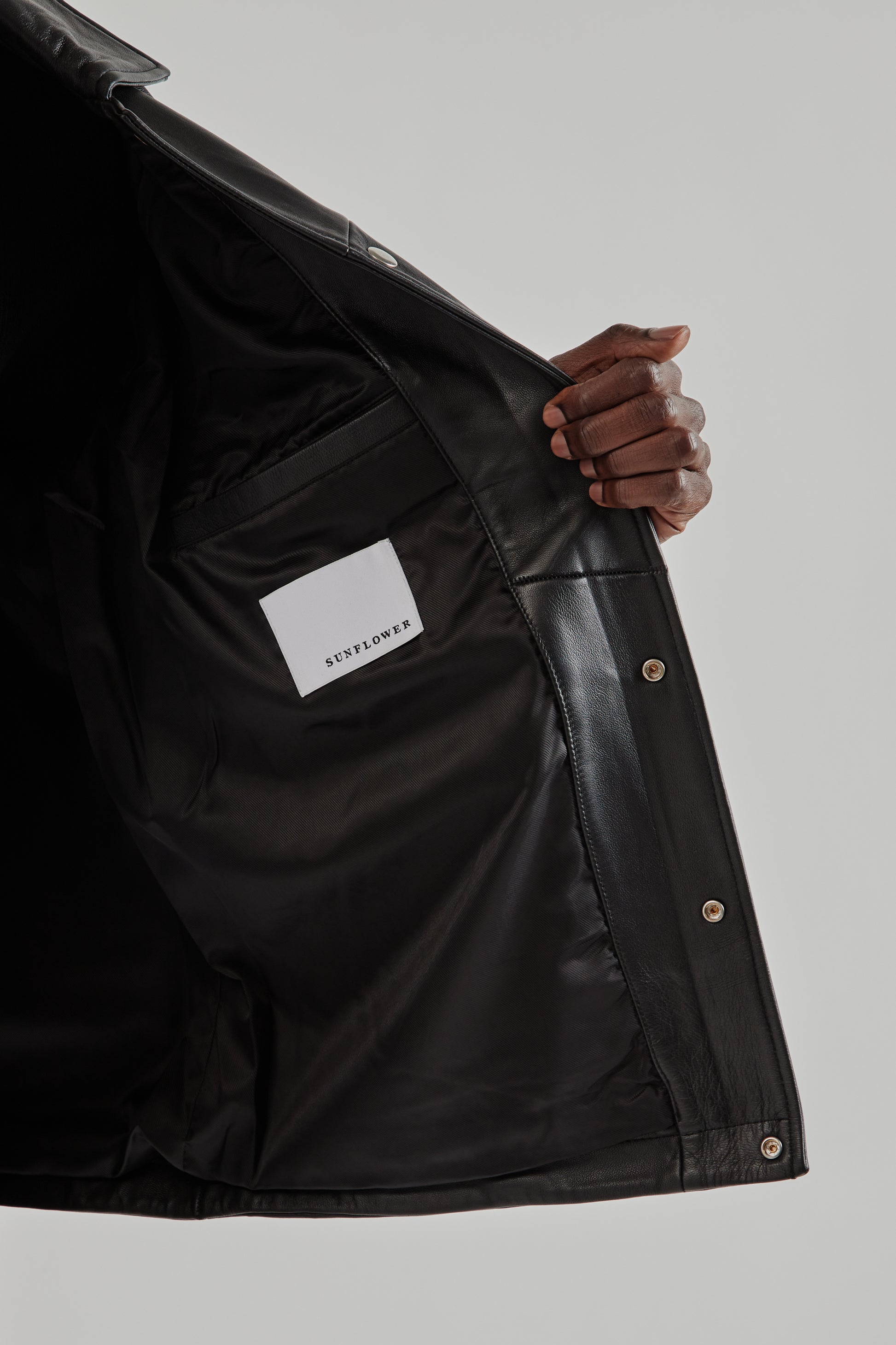 Sunflower FW25 Coach Leather Jacket Black 10