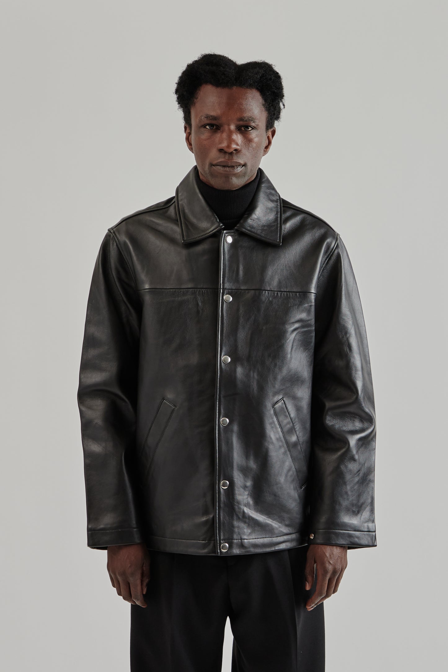 Sunflower FW25 Coach Leather Jacket Black 13