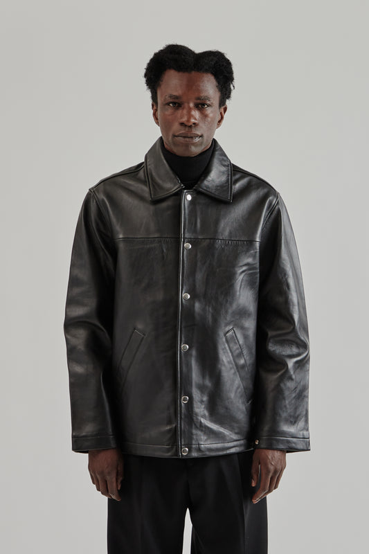 Sunflower FW25 Coach Leather Jacket Black 13