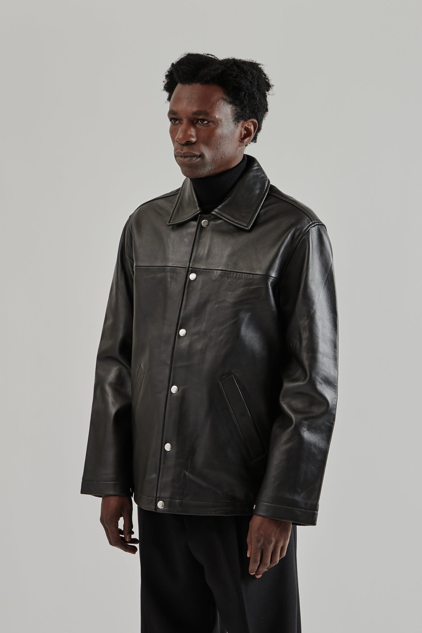 Sunflower FW25 Coach Leather Jacket Black 14