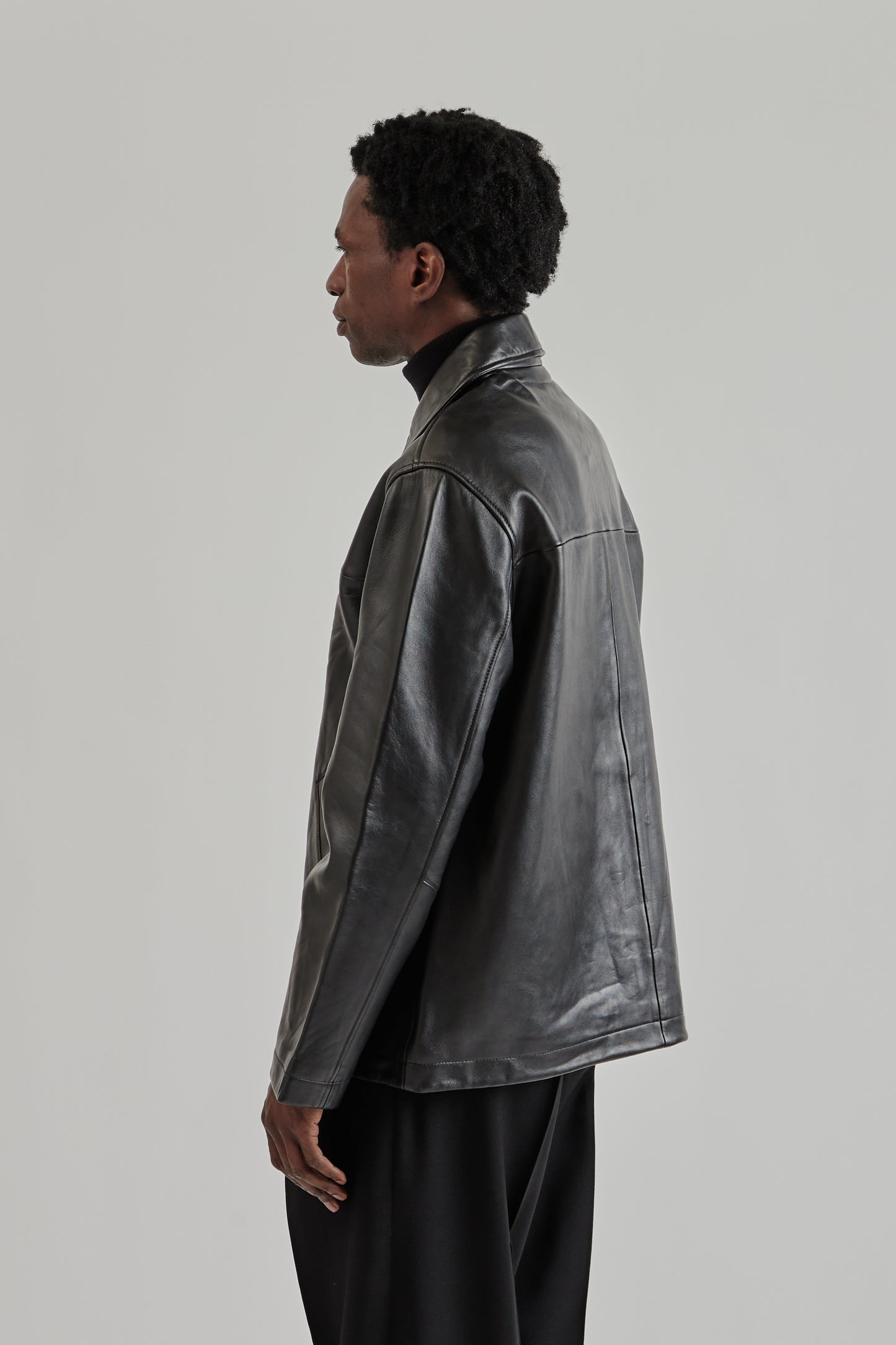 Sunflower FW25 Coach Leather Jacket Black 3