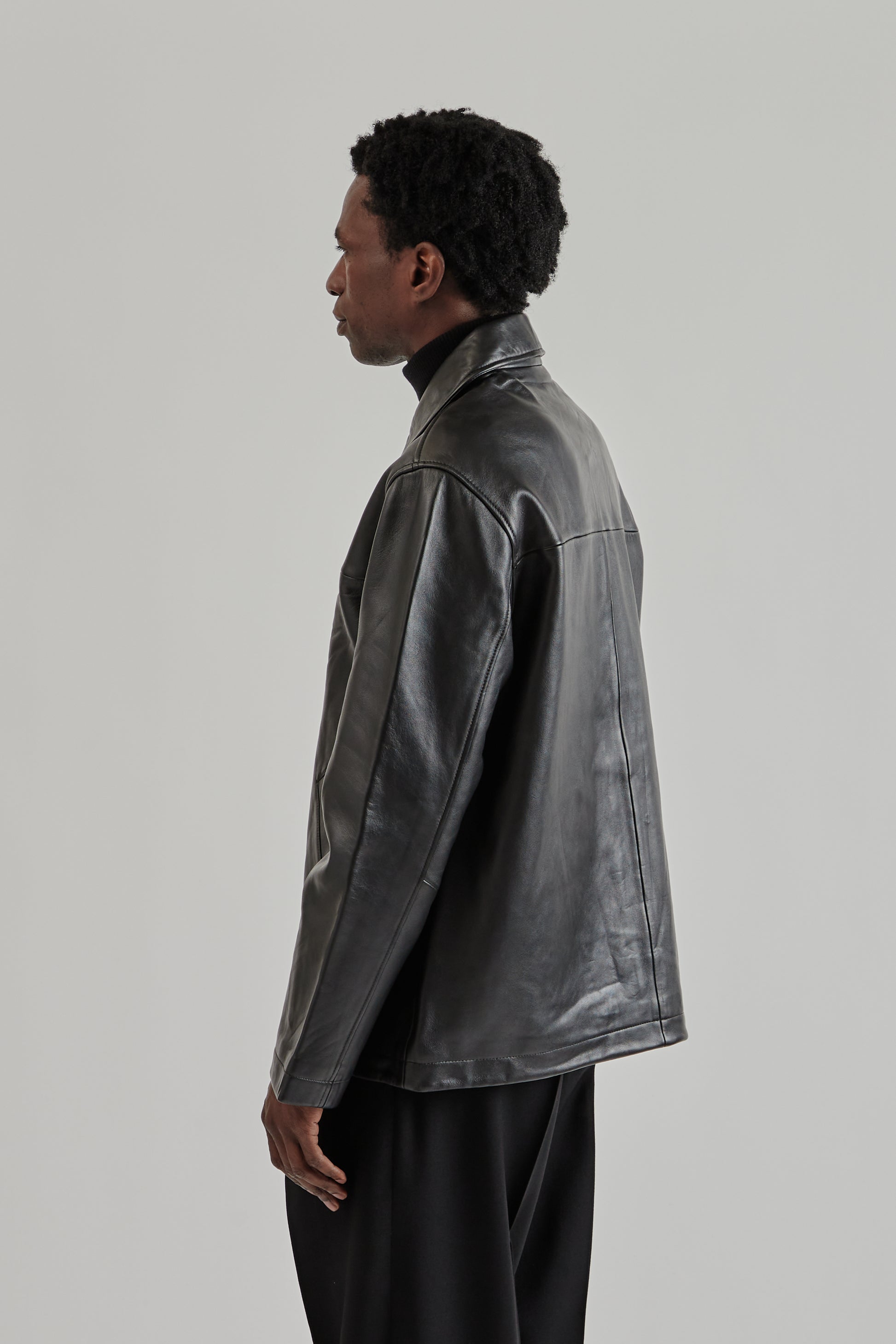 Sunflower FW25 Coach Leather Jacket Black 3