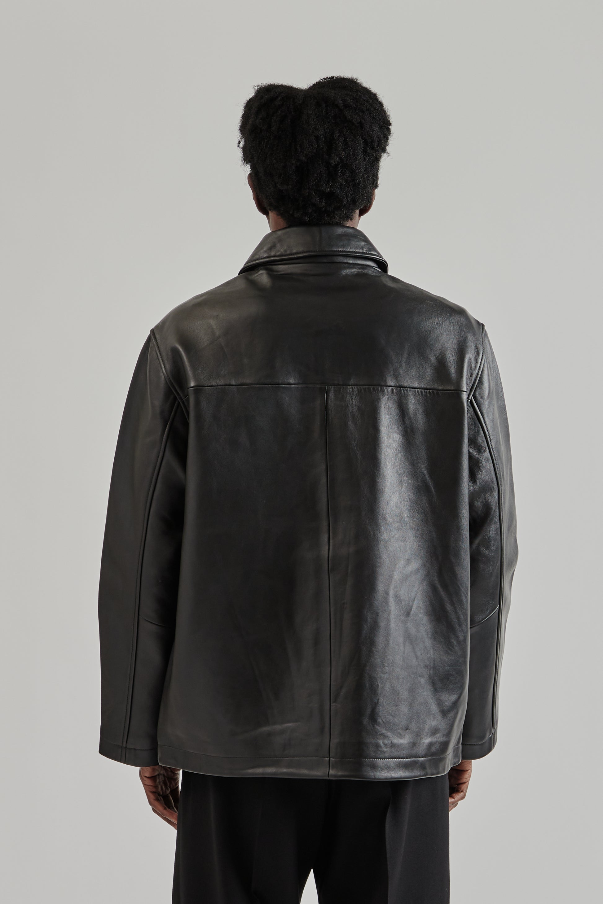 Sunflower FW25 Coach Leather Jacket Black 4