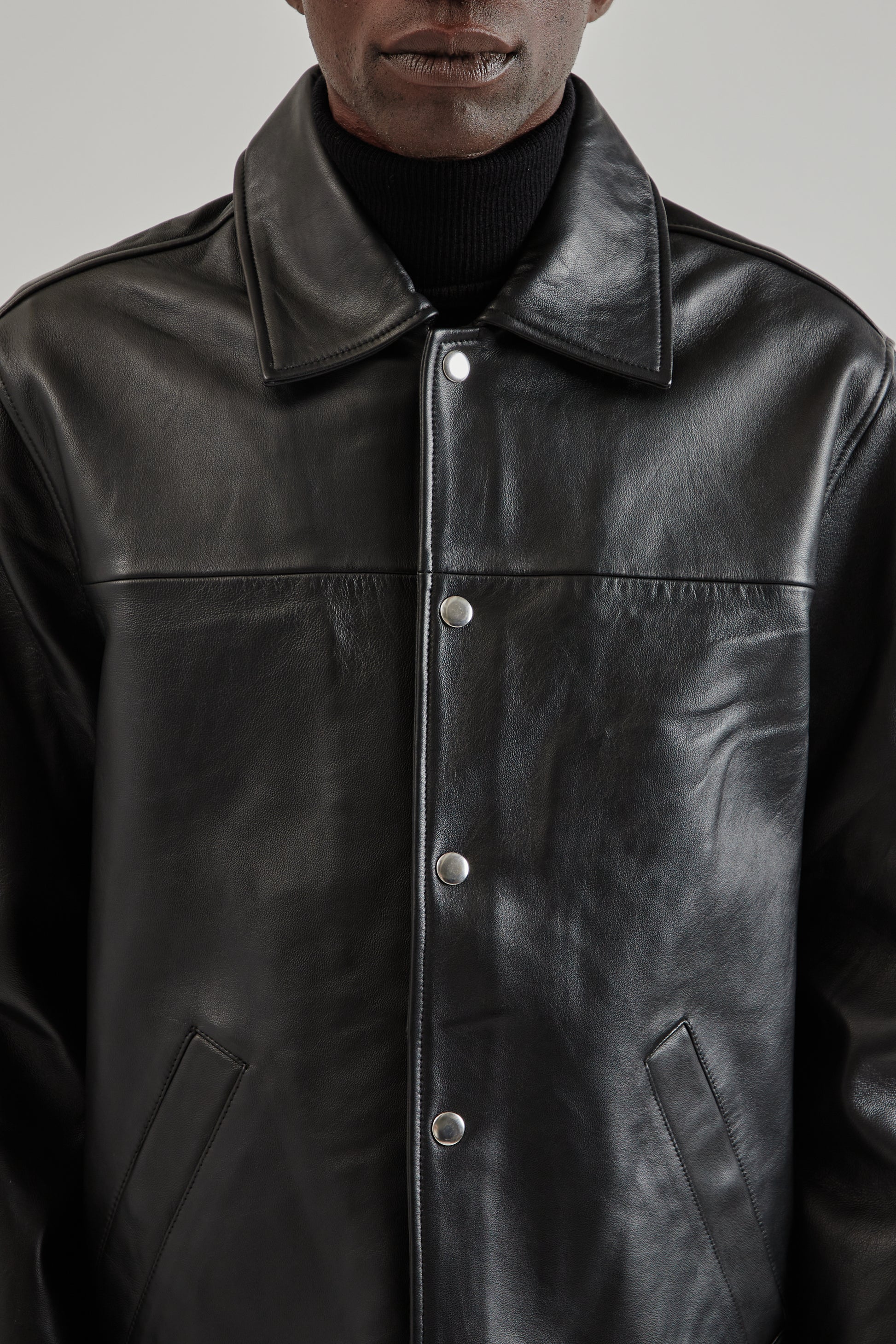 Sunflower FW25 Coach Leather Jacket Black 5