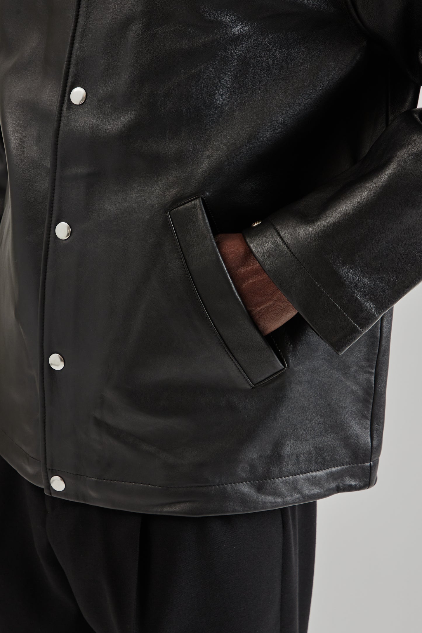 Sunflower FW25 Coach Leather Jacket Black 8