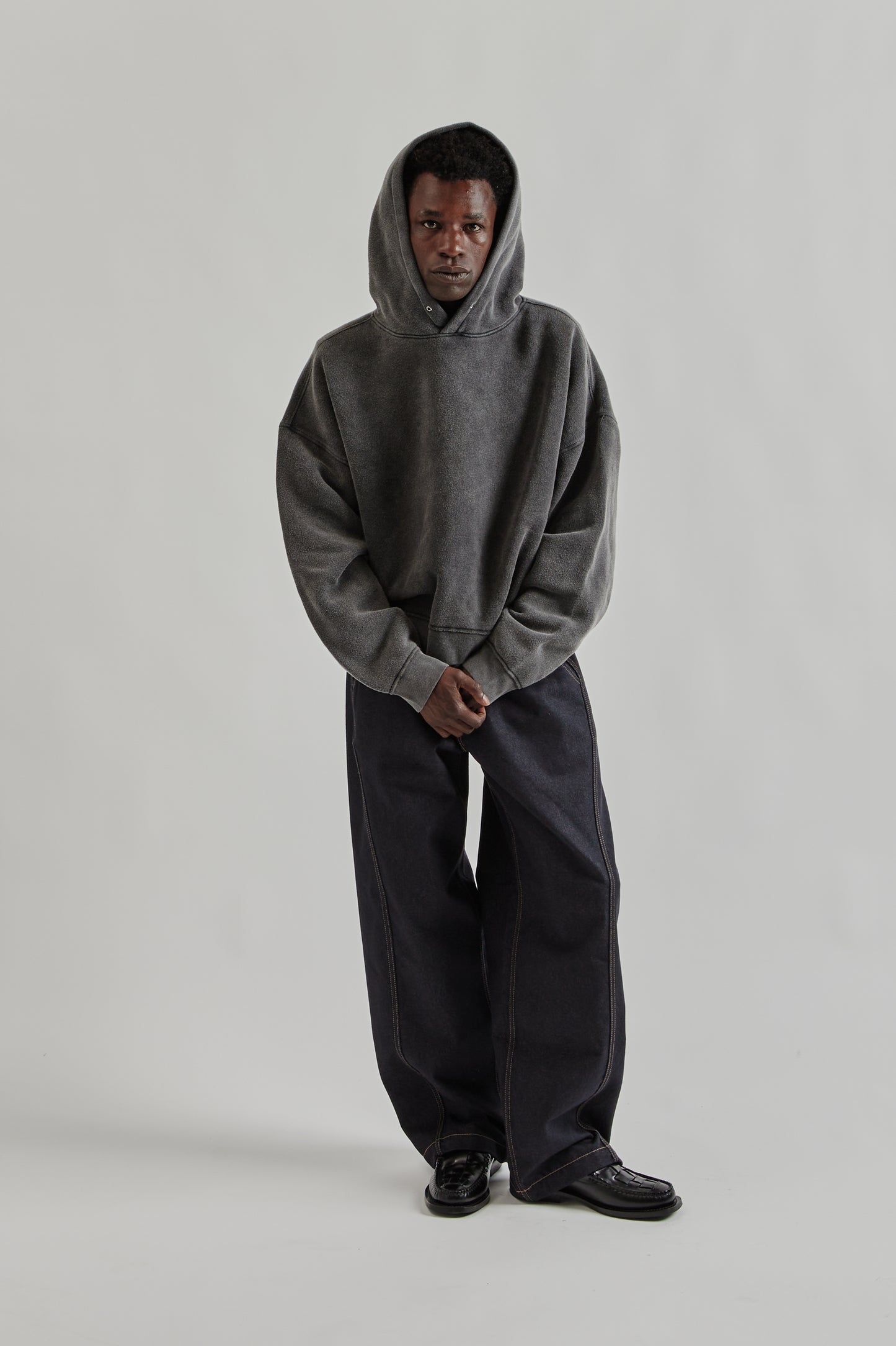 Sunflower FW25 Hood Sweat Anthracite Washed 12