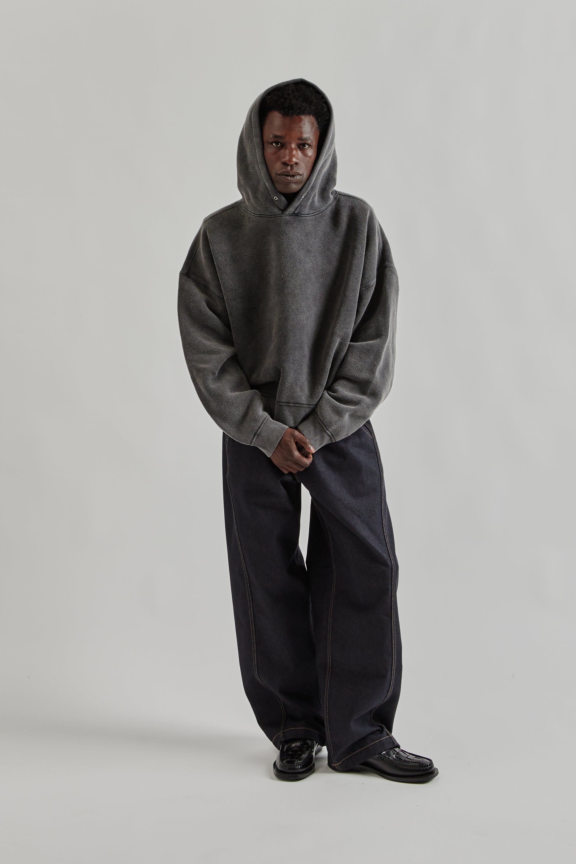 Sunflower FW25 Hood Sweat Anthracite Washed 12