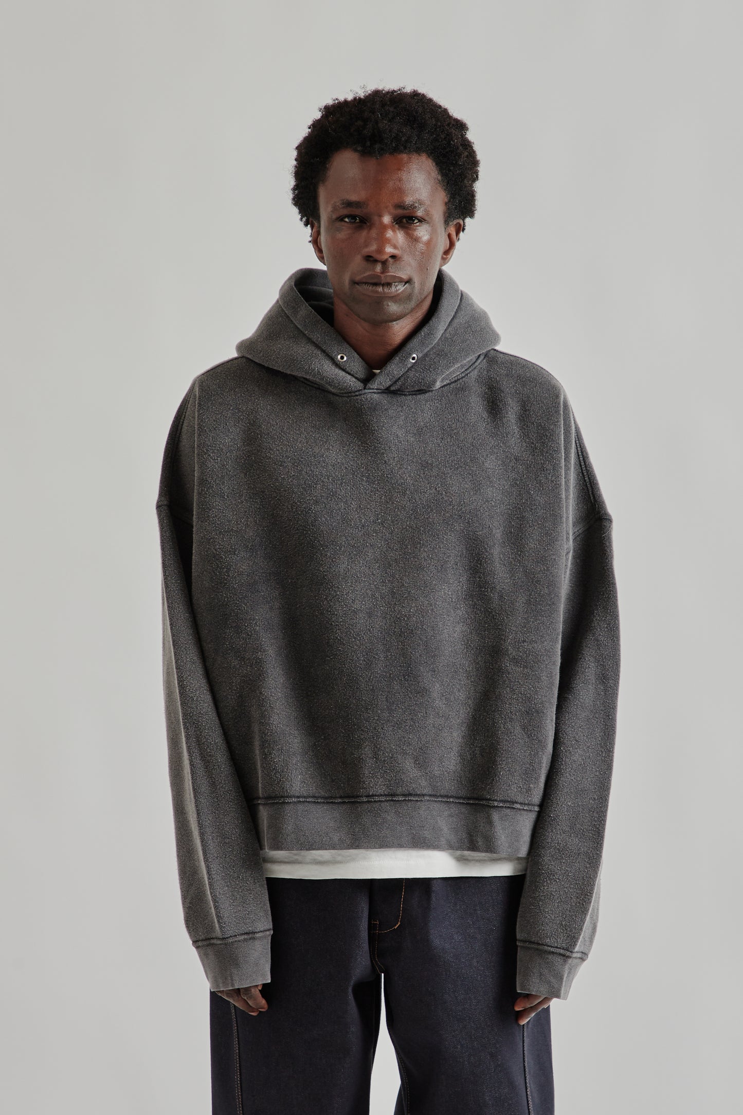 Sunflower FW25 Hood Sweat Anthracite Washed 2
