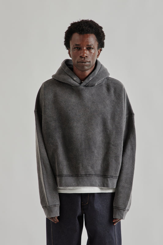 Sunflower FW25 Hood Sweat Anthracite Washed 2