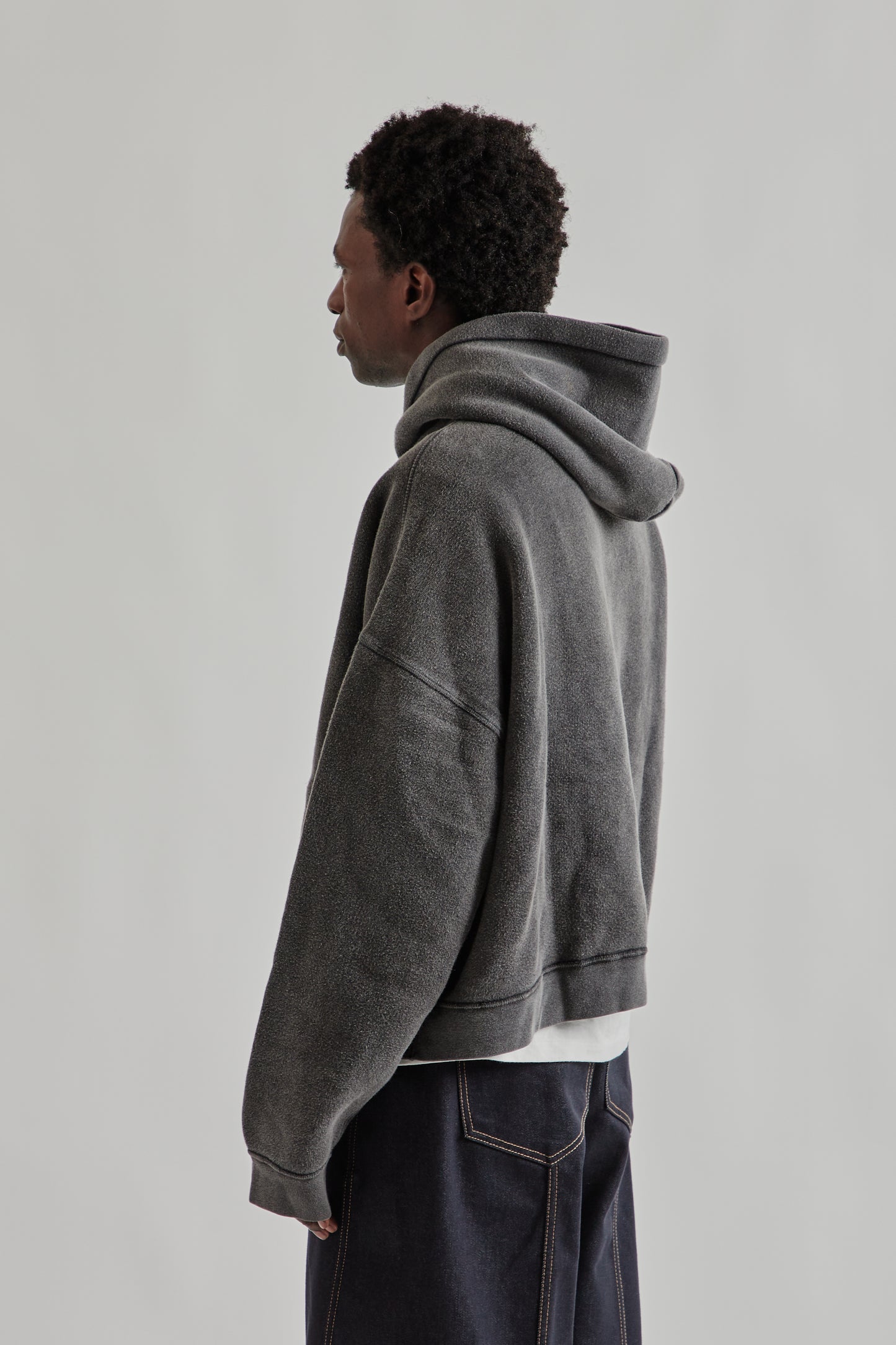 Sunflower FW25 Hood Sweat Anthracite Washed 4