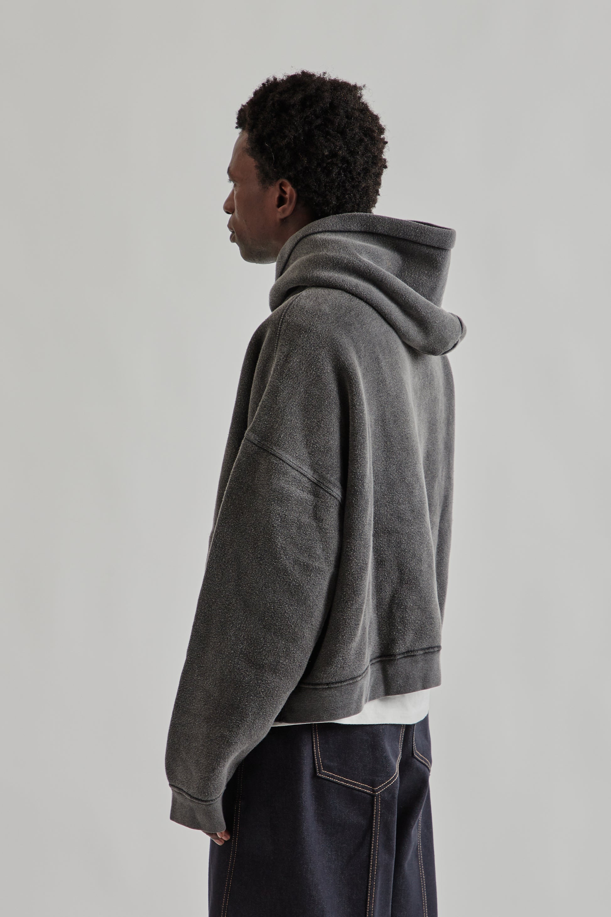 Sunflower FW25 Hood Sweat Anthracite Washed 4