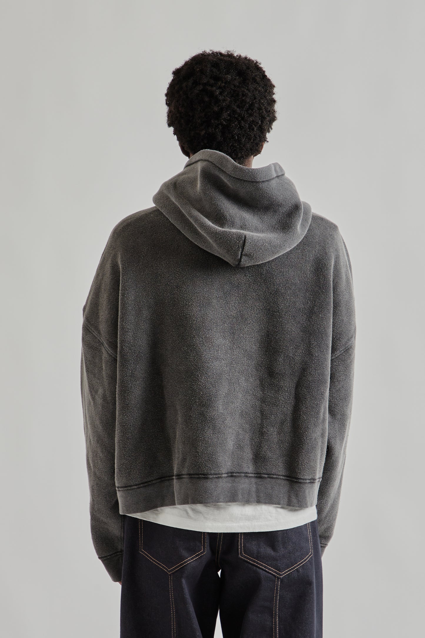 Sunflower FW25 Hood Sweat Anthracite Washed 5
