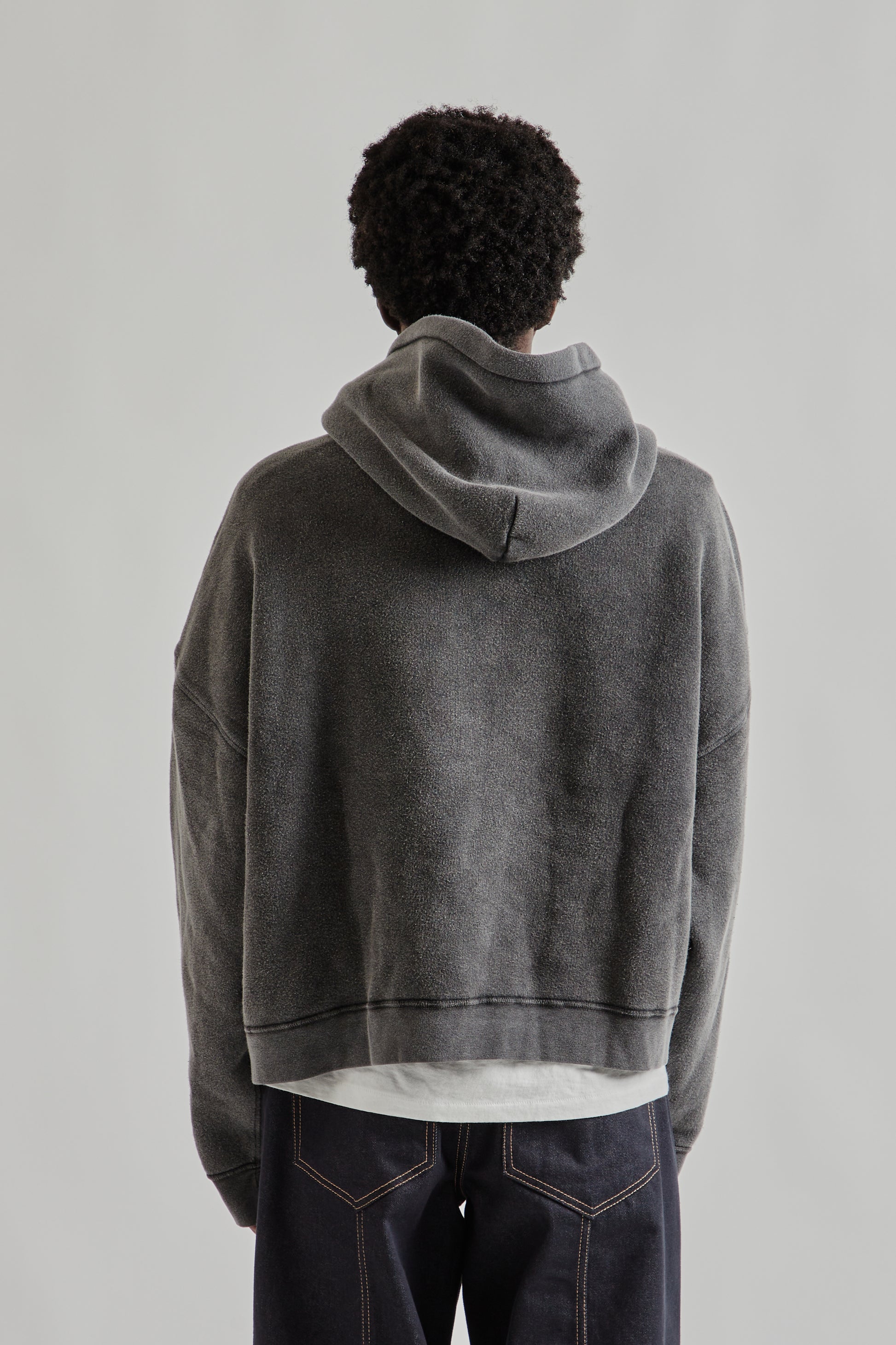 Sunflower FW25 Hood Sweat Anthracite Washed 5