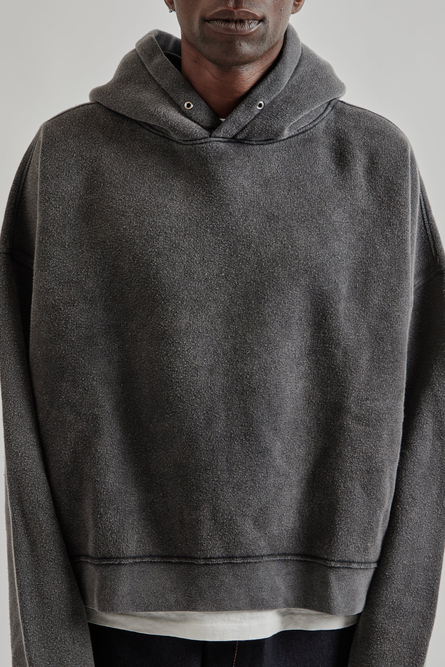 Sunflower FW25 Hood Sweat Anthracite Washed 6