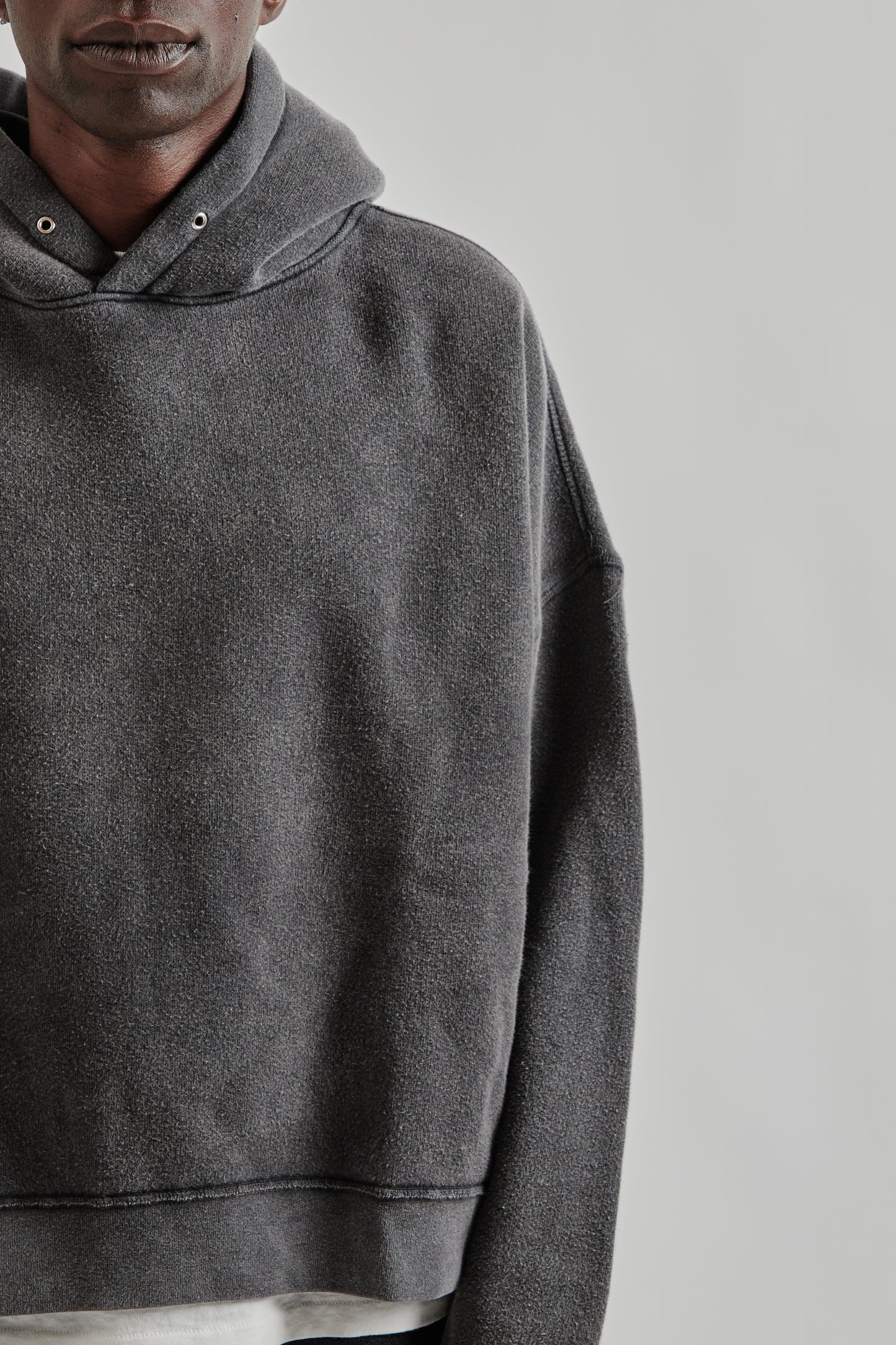 Sunflower FW25 Hood Sweat Anthracite Washed 7