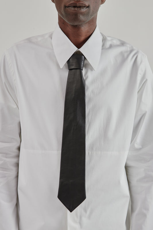 Leather Tie - Black