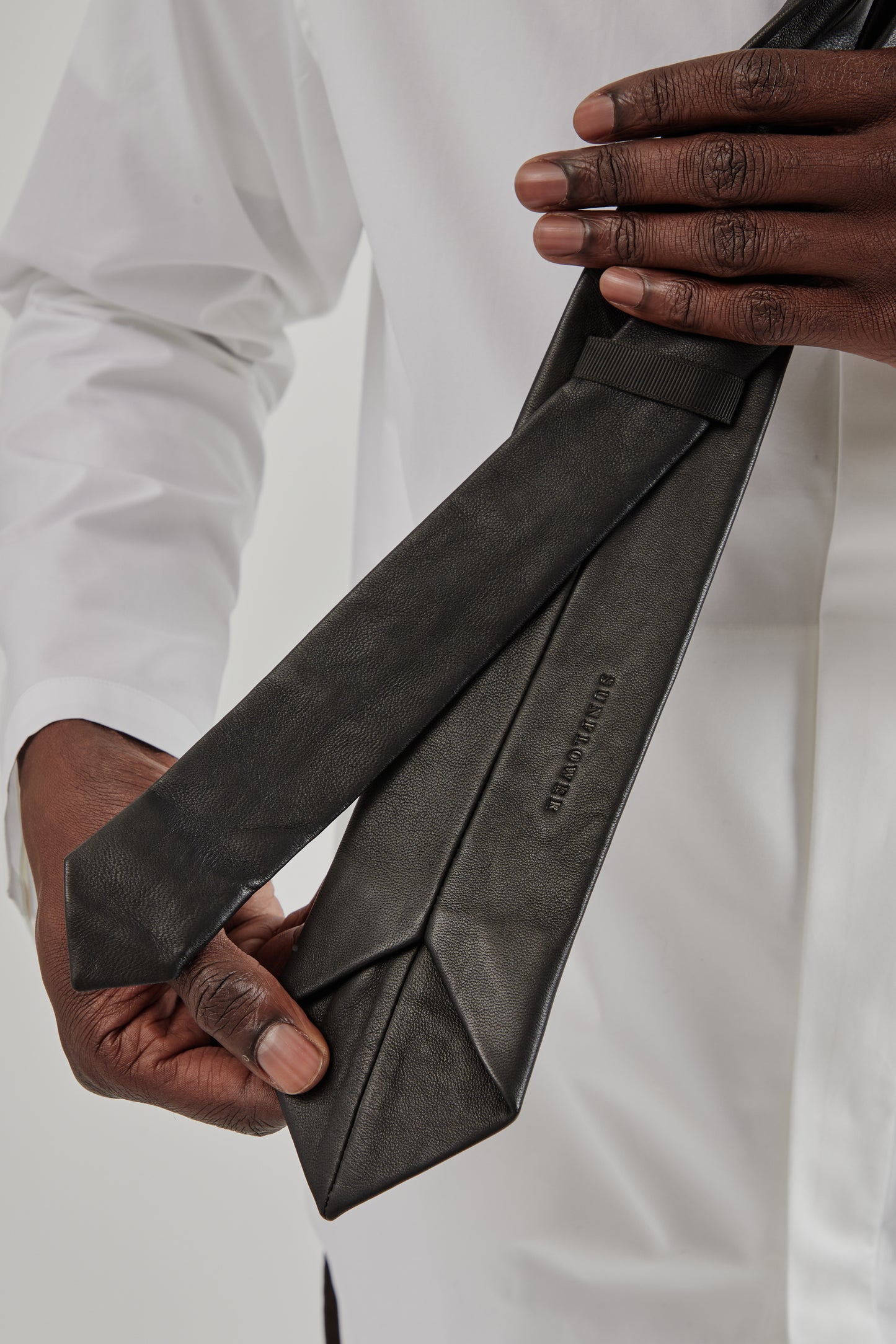 Leather Tie - Black