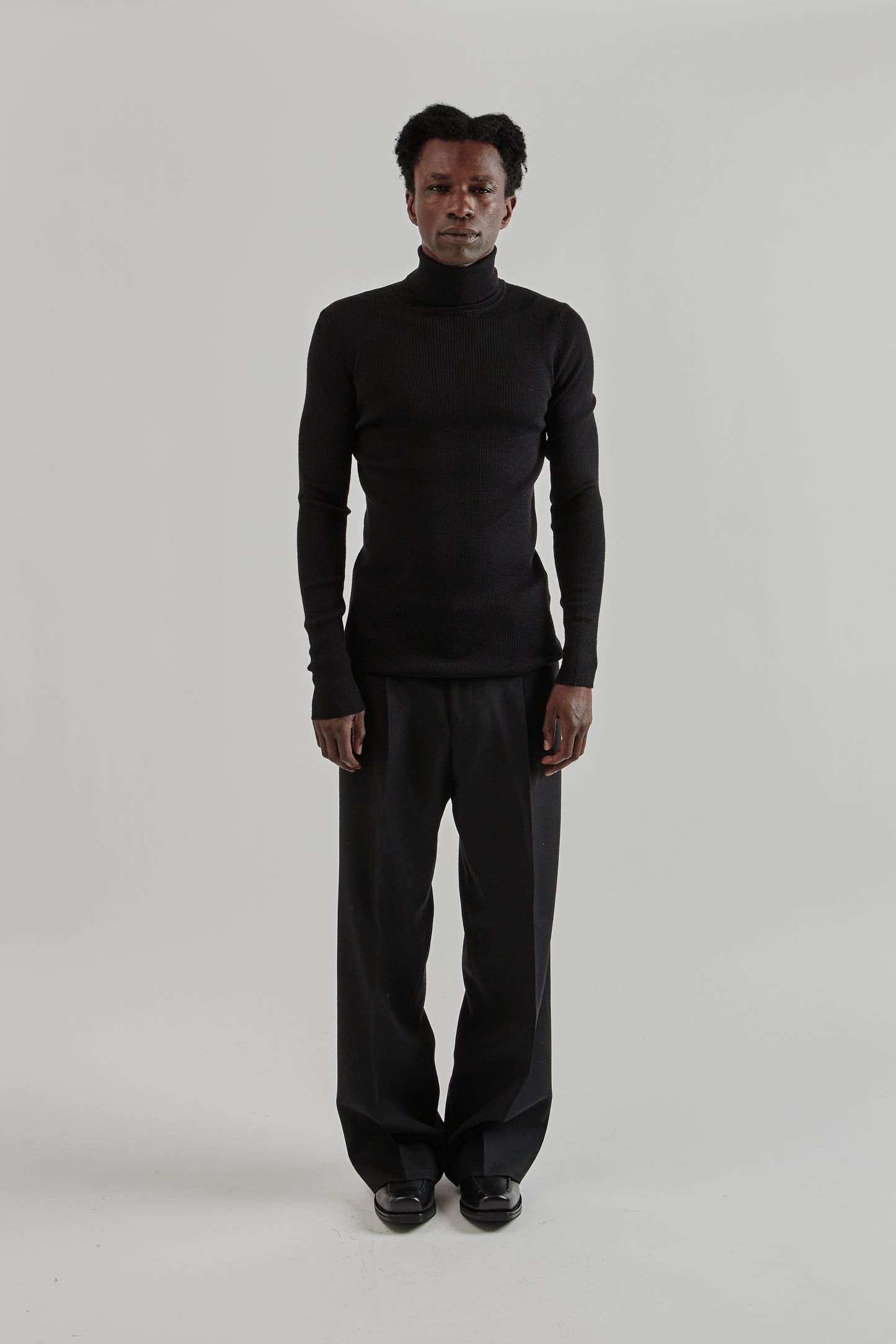 Sunflower FW25 Merino Rib Turtle Neck Black