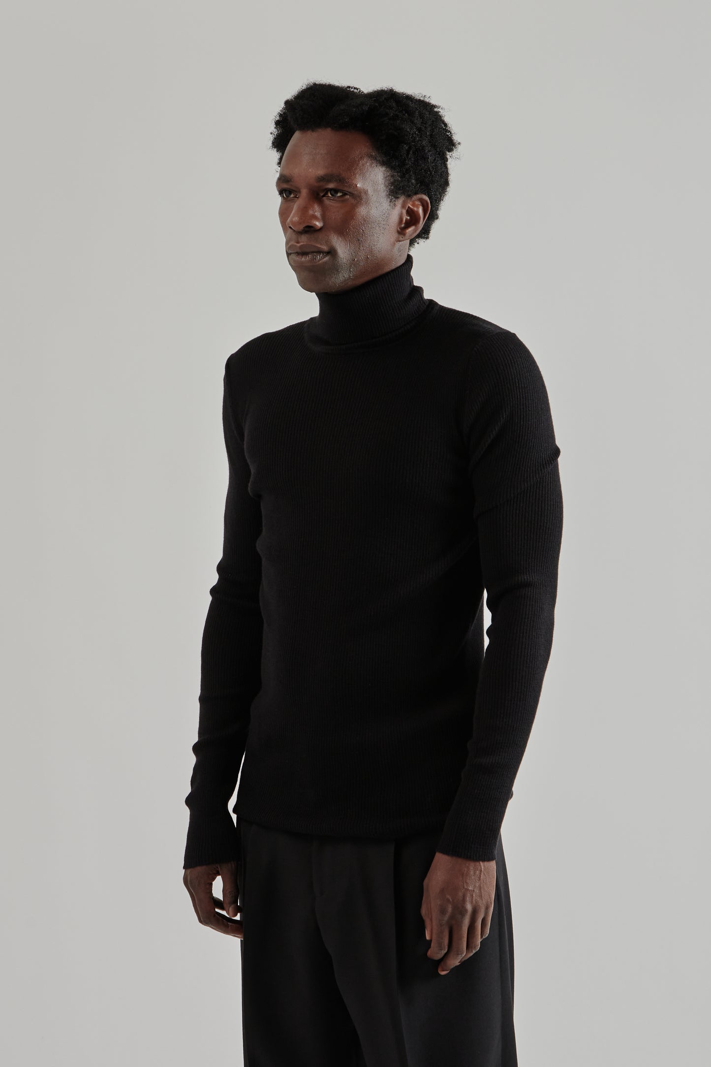 Sunflower FW25 Merino Rib Turtle Neck Black4