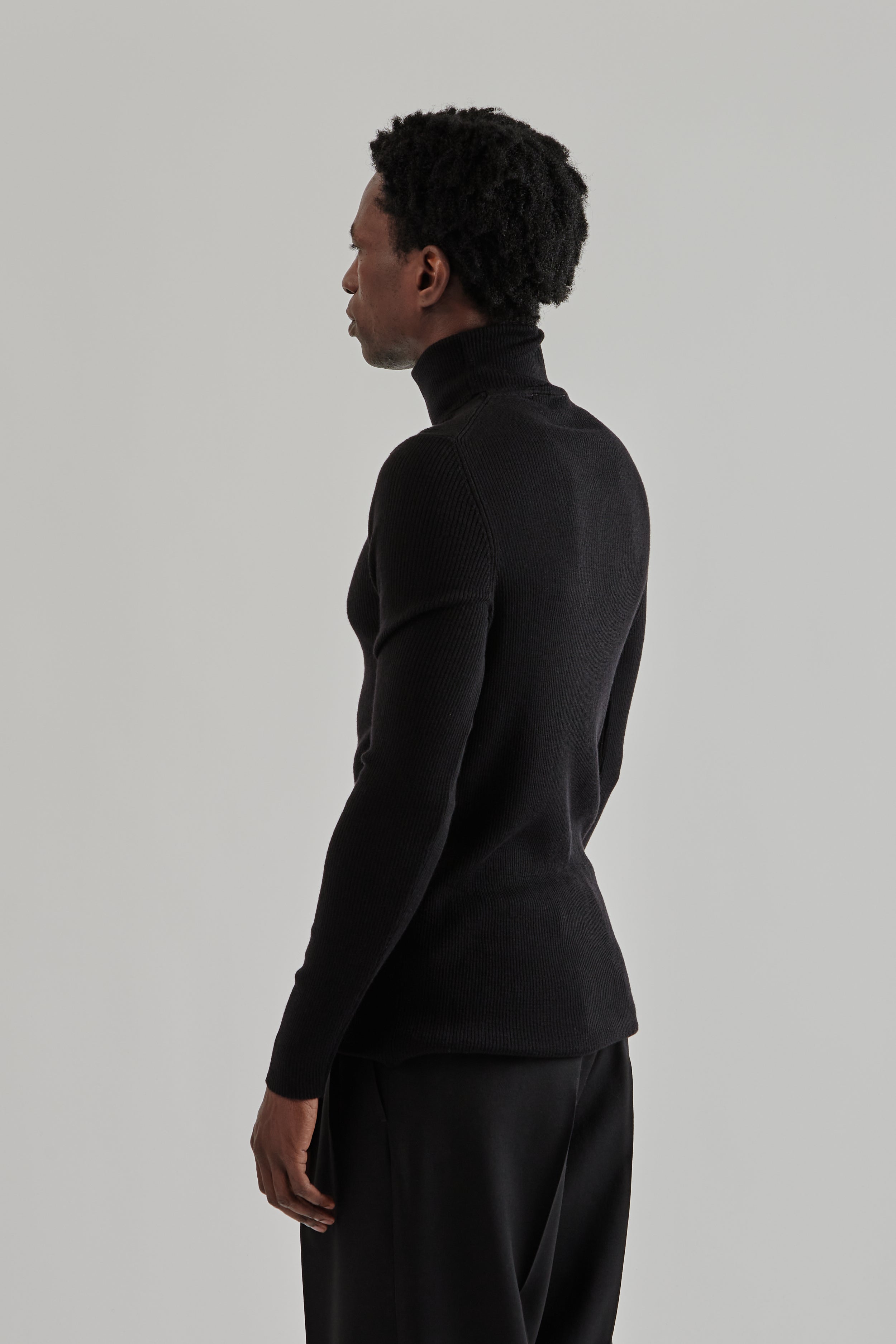 Sunflower Merino Rib Turtle Neck - Black | Wallace Mercantile Shop