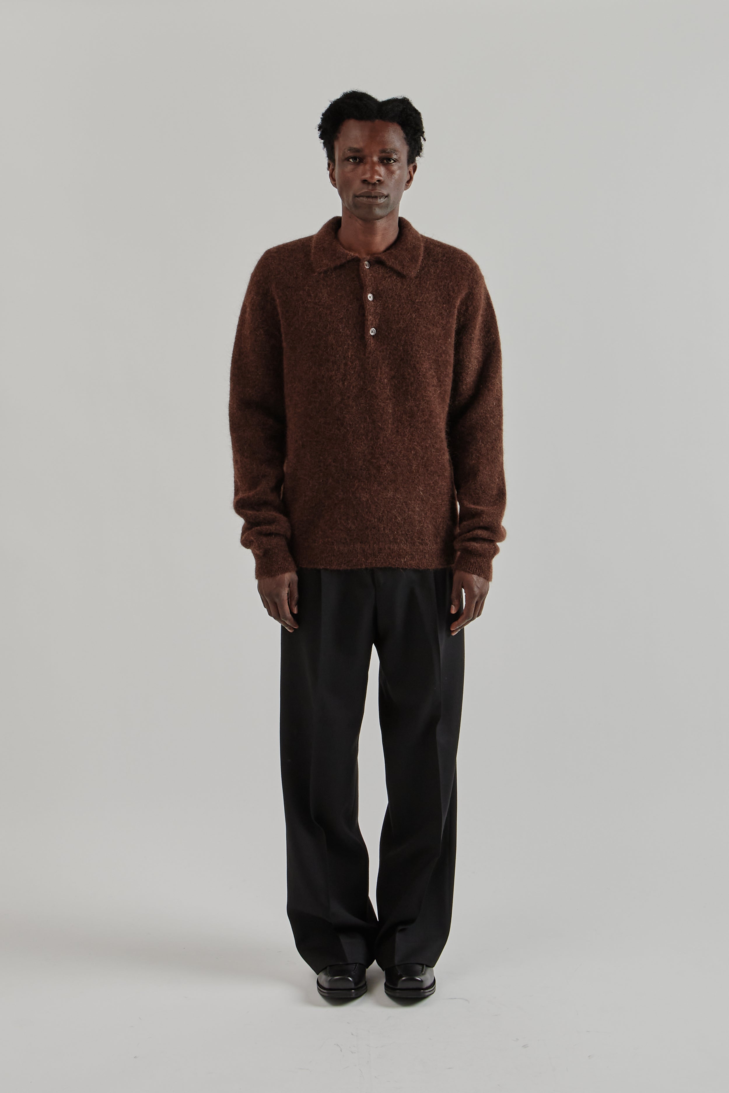 Sunflower Mohair Polo - Brown | Wallace Mercantile Shop