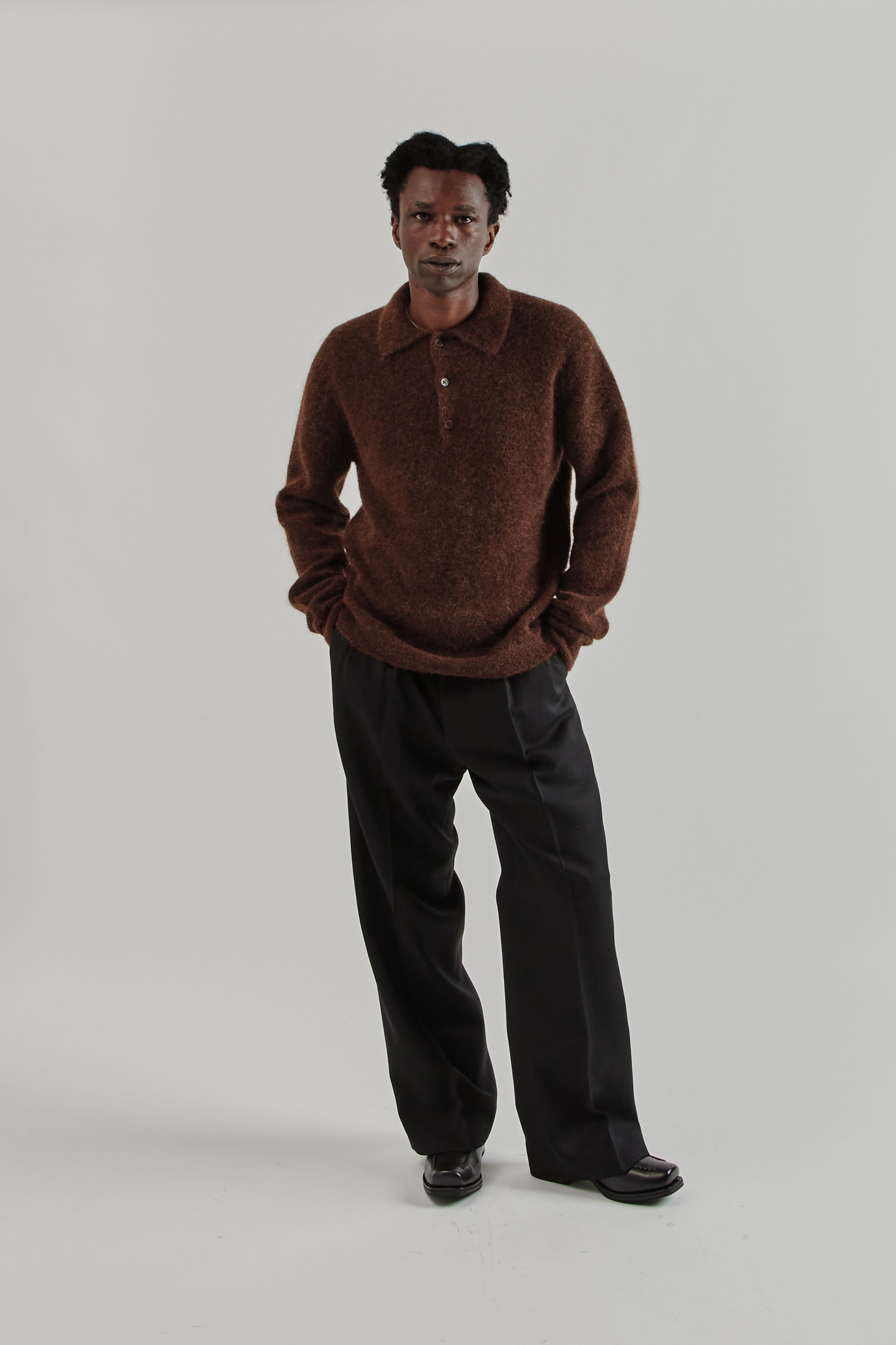 Sunflower Mohair Polo - Brown | Wallace Mercantile Shop