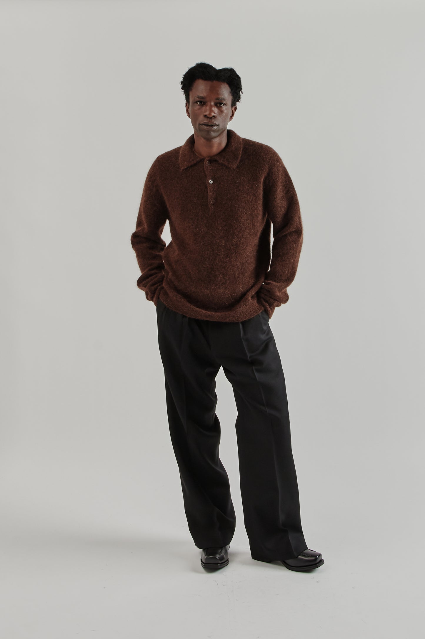 Sunflower FW25 Mohair Polo Brown23