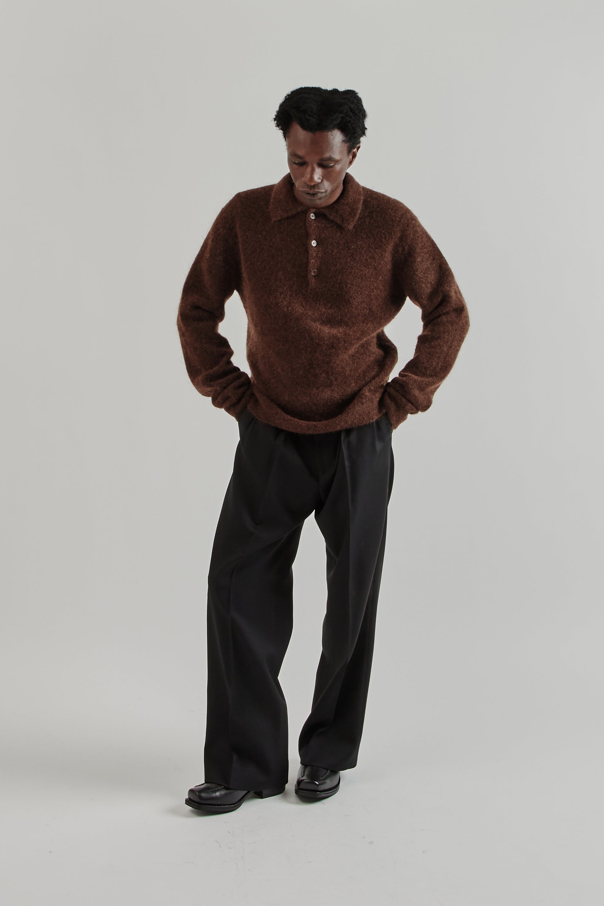 Sunflower FW25 Mohair Polo Brown25
