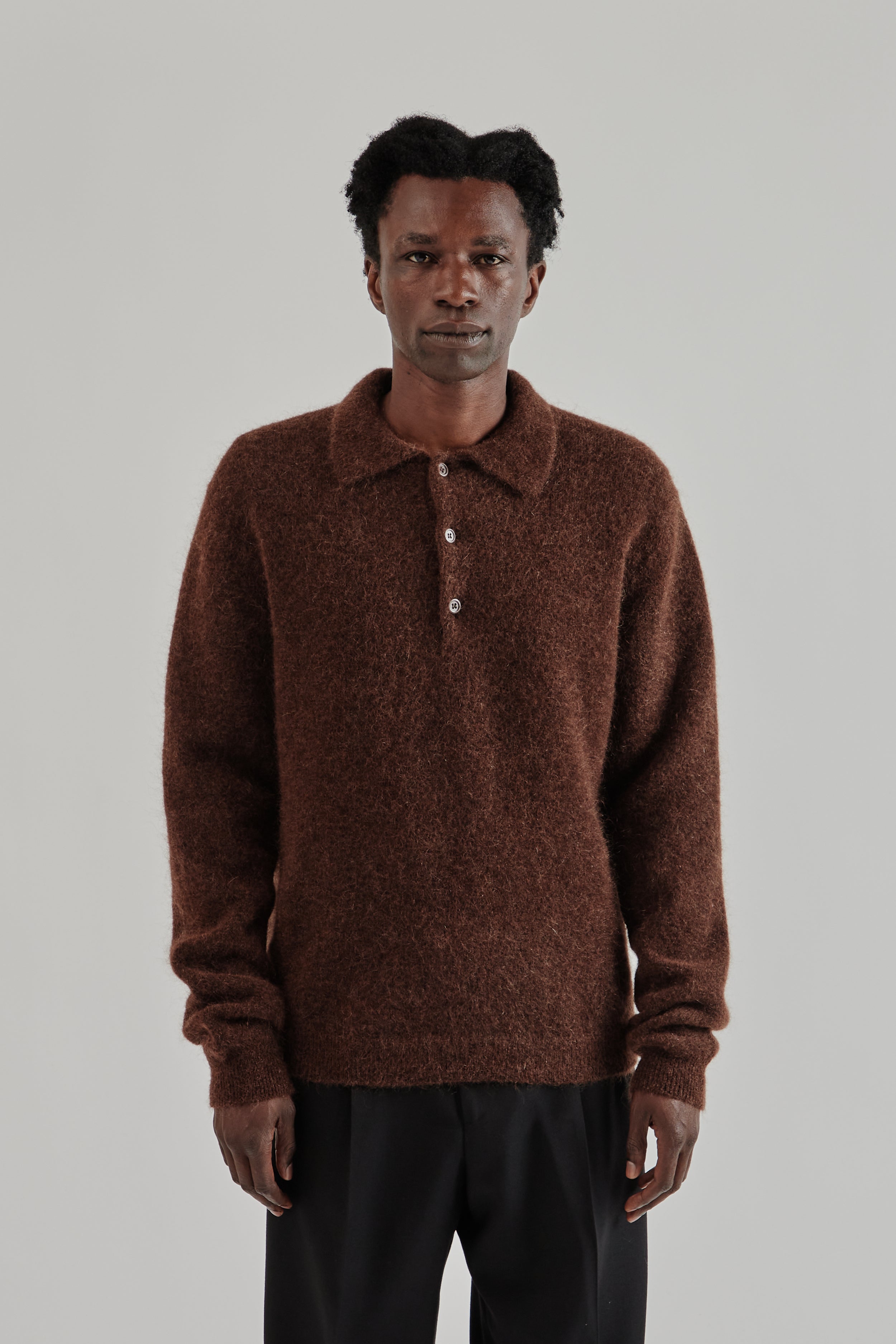 Sunflower Mohair Polo - Brown | Wallace Mercantile Shop