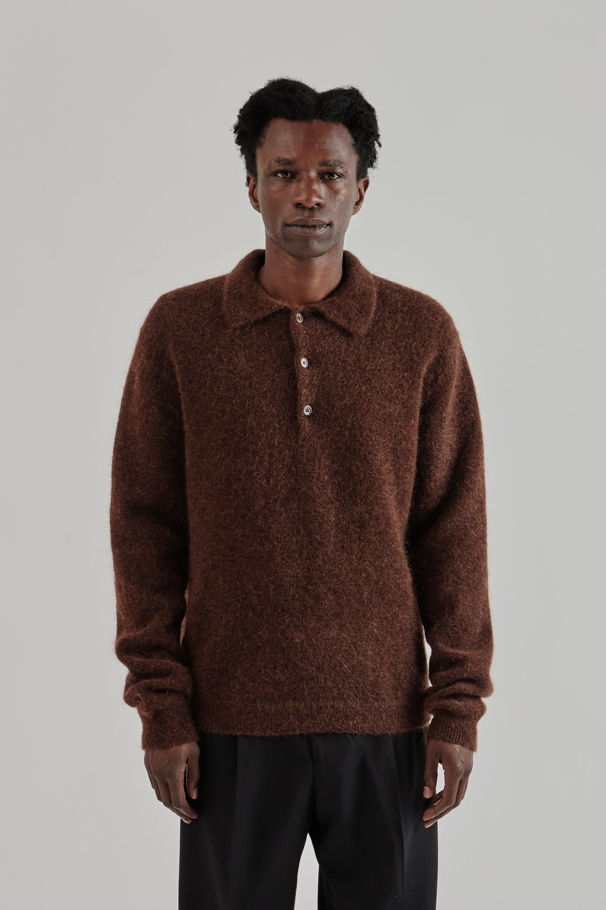 Sunflower FW25 Mohair Polo Brown4