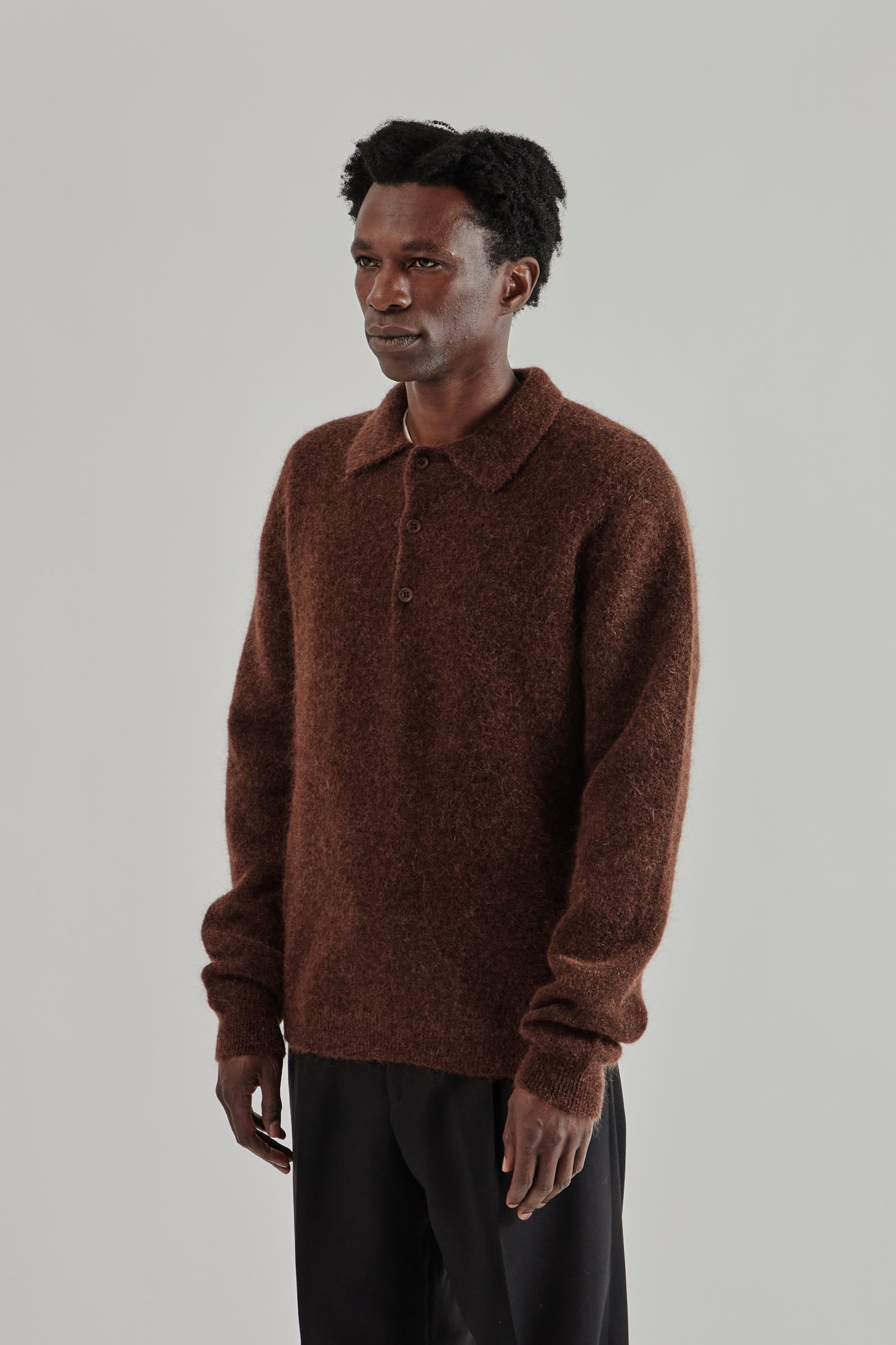 Sunflower FW25 Mohair Polo Brown8