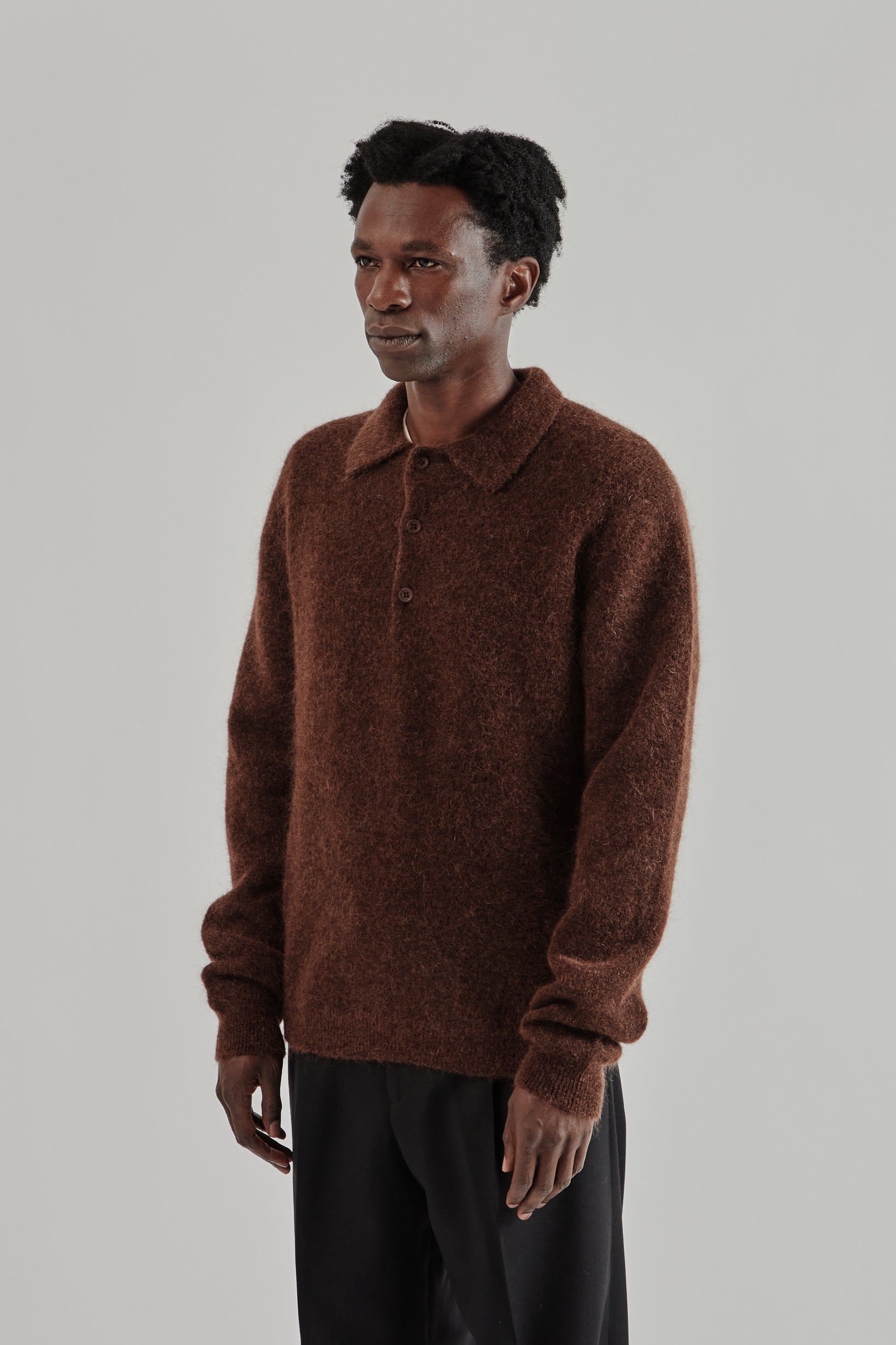 Sunflower FW25 Mohair Polo Brown8