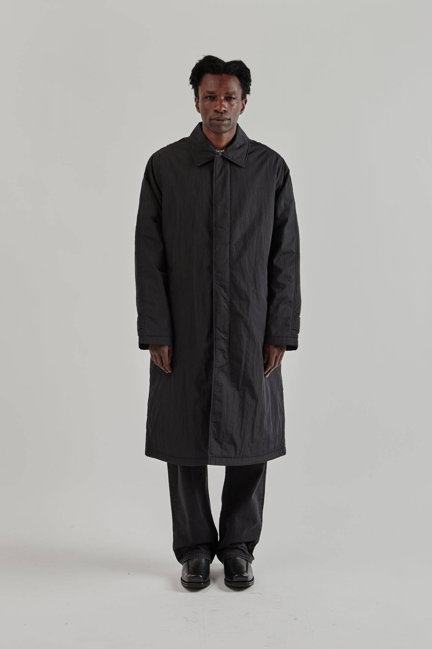 Sunflower FW25 Relaxed Nylon Coat Black1