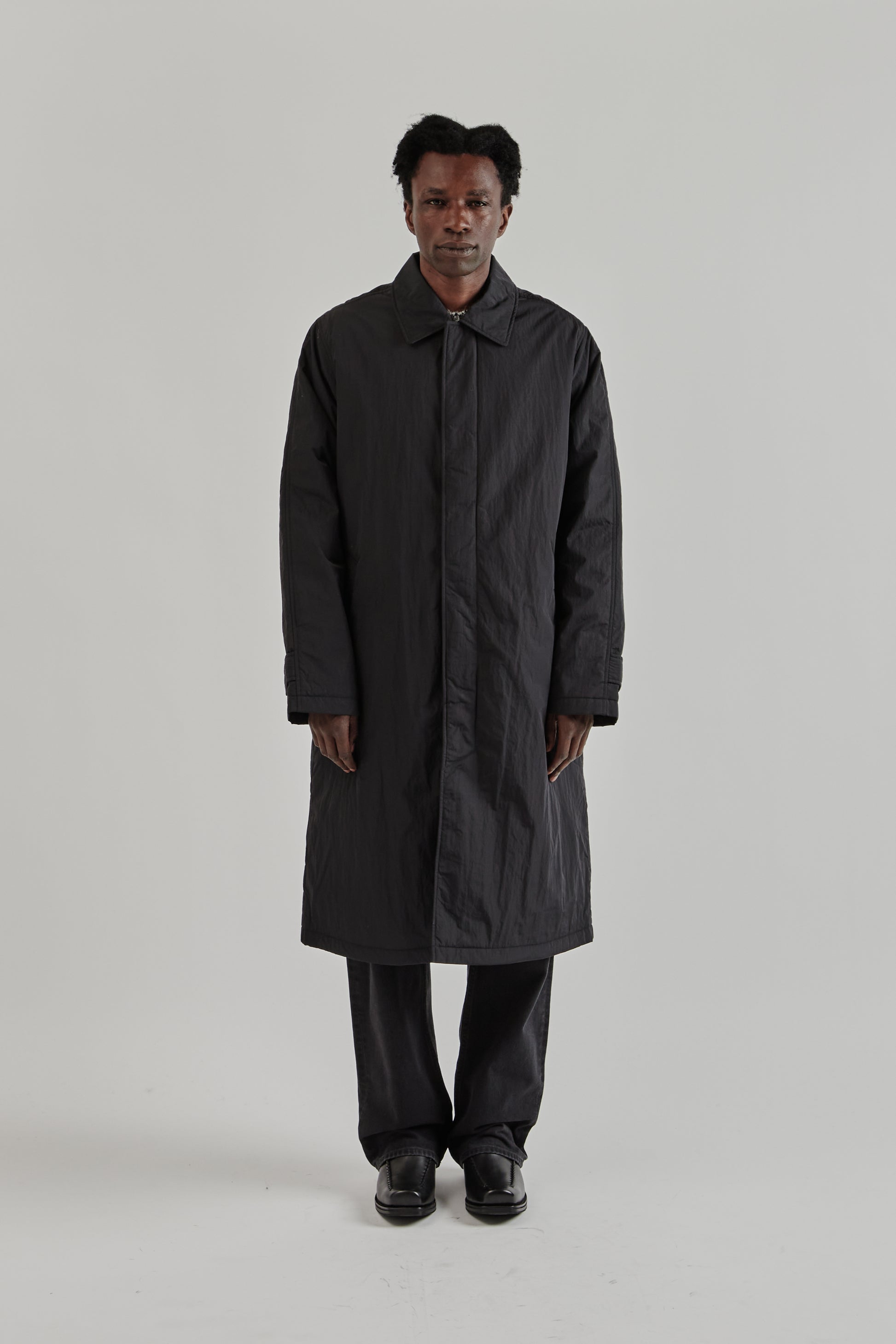 Sunflower FW25 Relaxed Nylon Coat Black1
