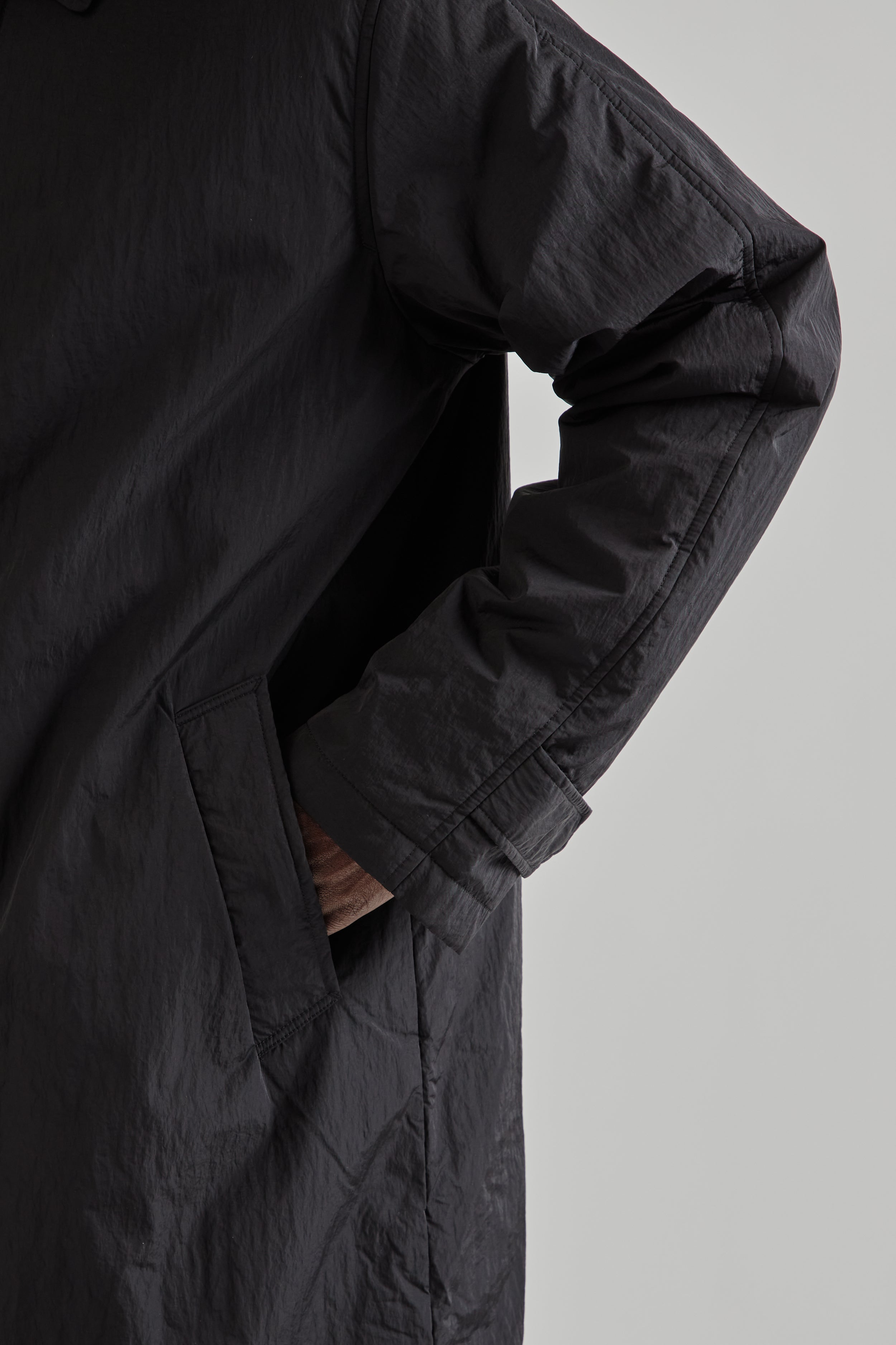 Sunflower Relaxed Nylon Coat - Black | Wallace Mercantile Shop