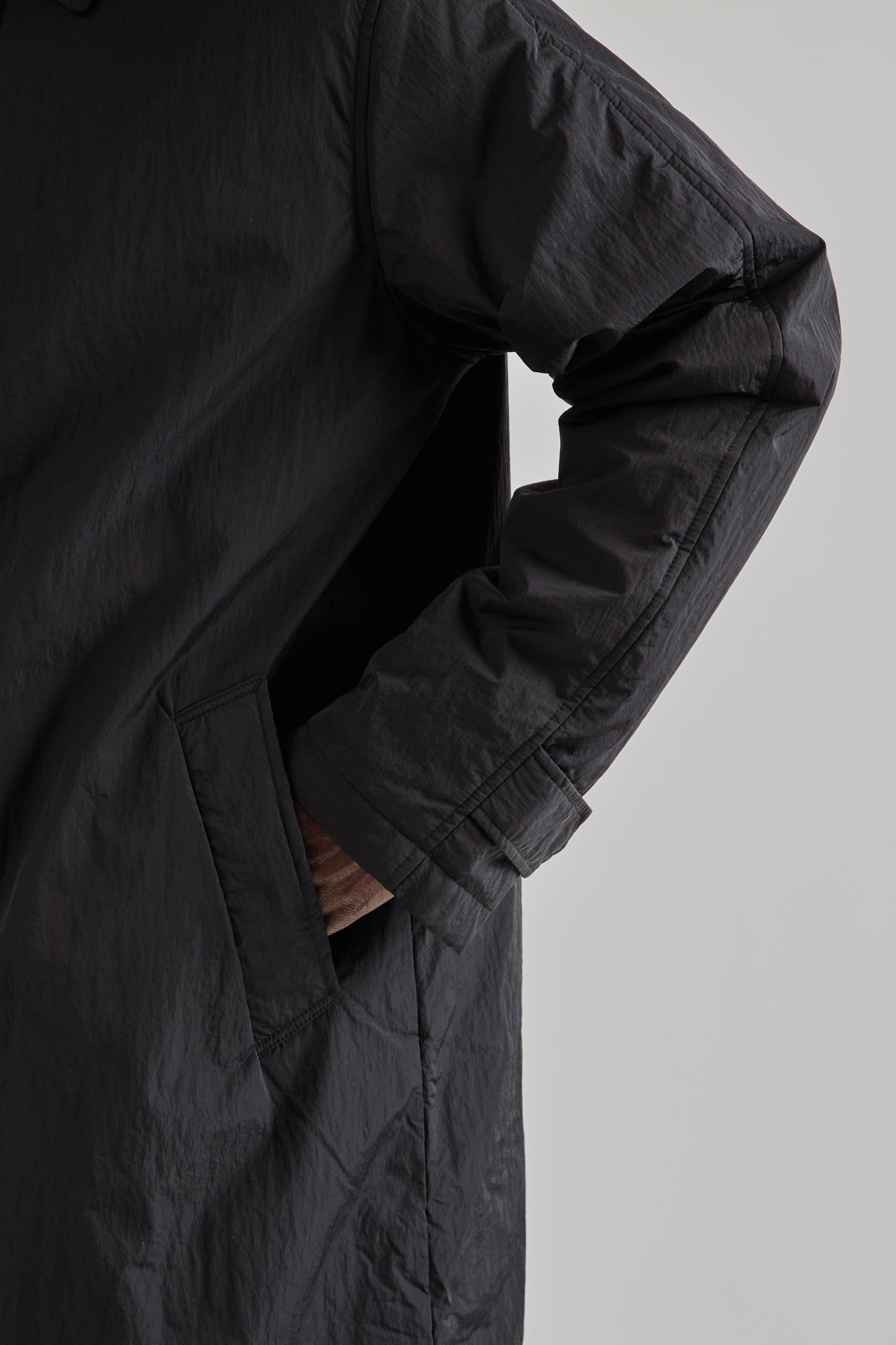 Sunflower FW25 Relaxed Nylon Coat Black16
