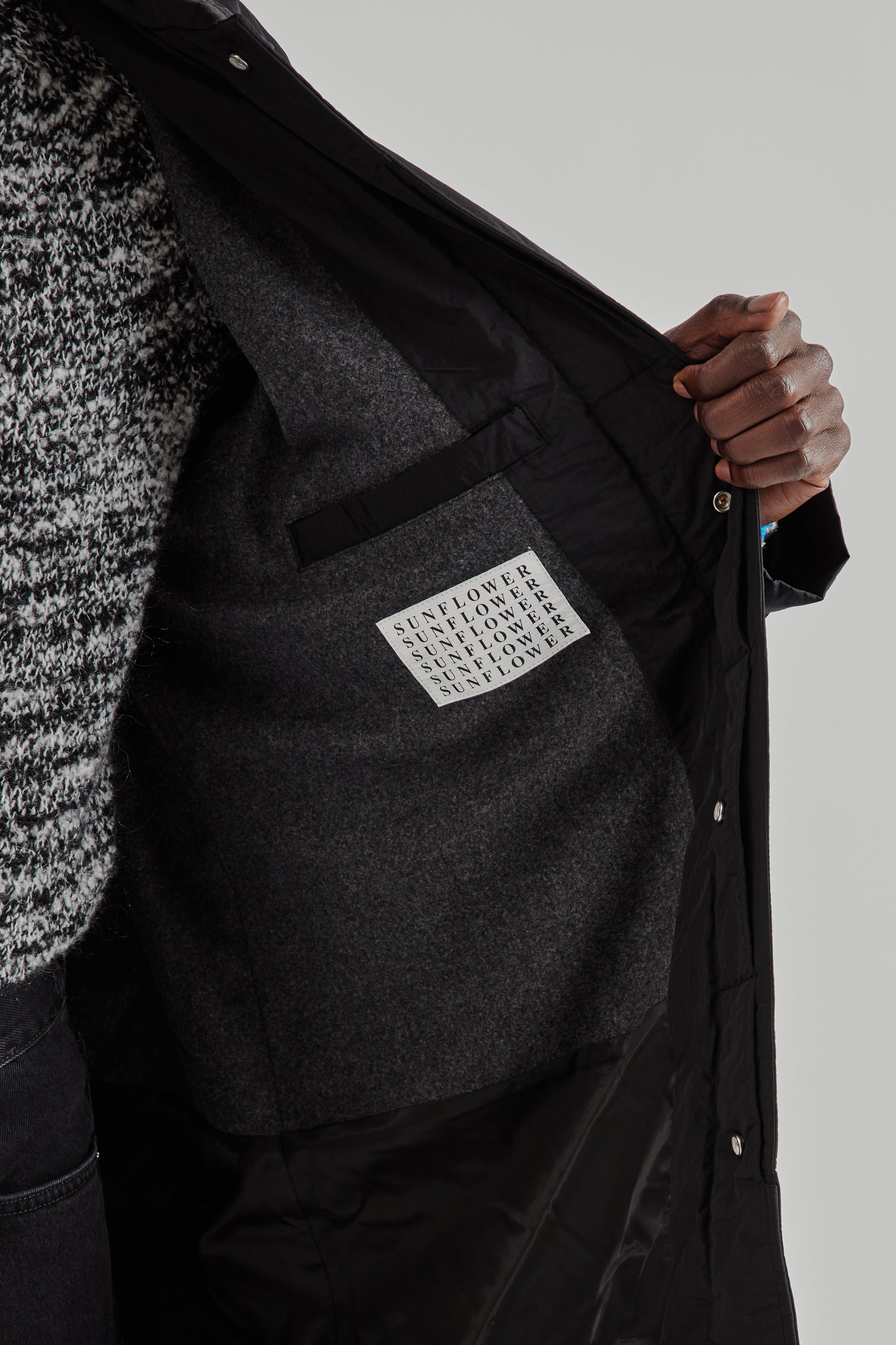 Sunflower Relaxed Nylon Coat - Black | Wallace Mercantile Shop