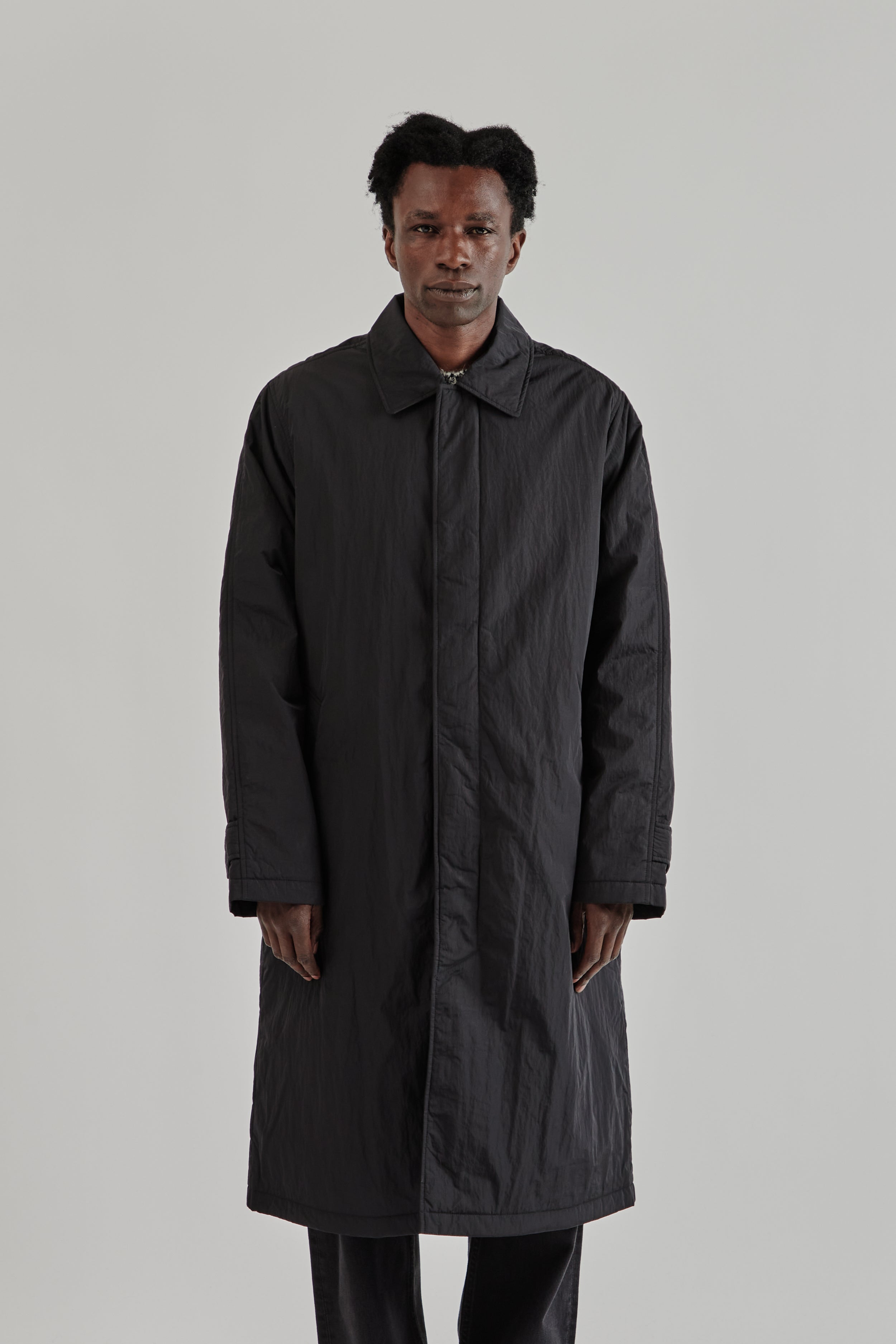 ジャケット・アウター Sunflower Relaxed Nylon Coat - Black 50 Sunflower - Relaxed Nylon Coat Black – STRØM