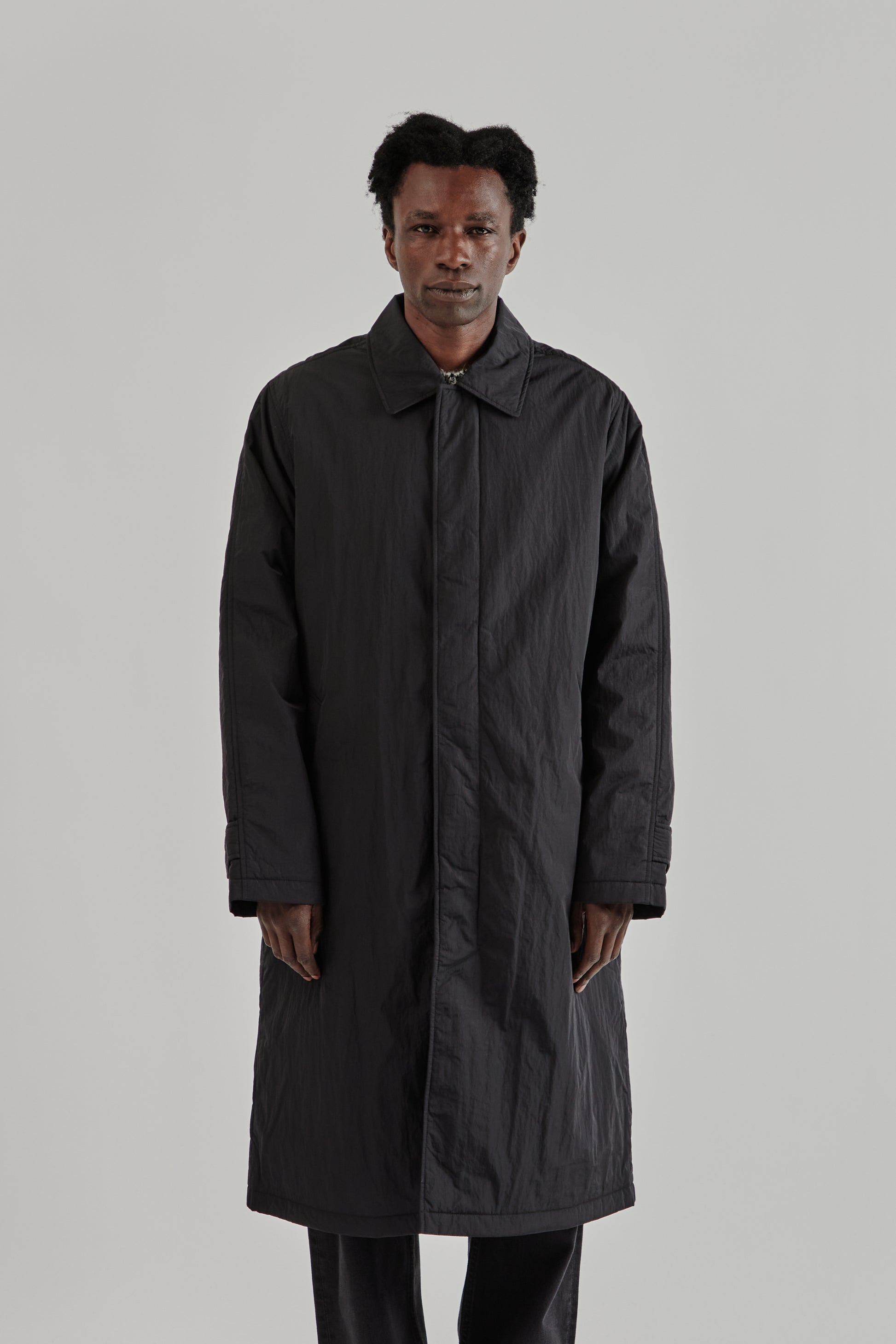 Sunflower FW25 Relaxed Nylon Coat Black3
