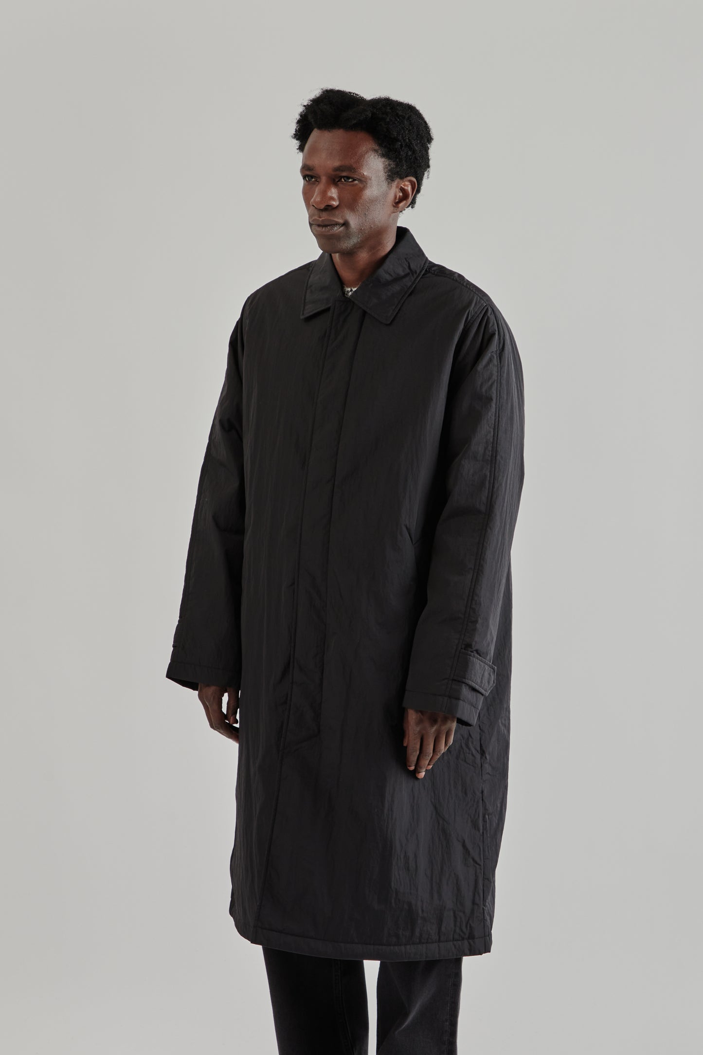 Sunflower FW25 Relaxed Nylon Coat Black5