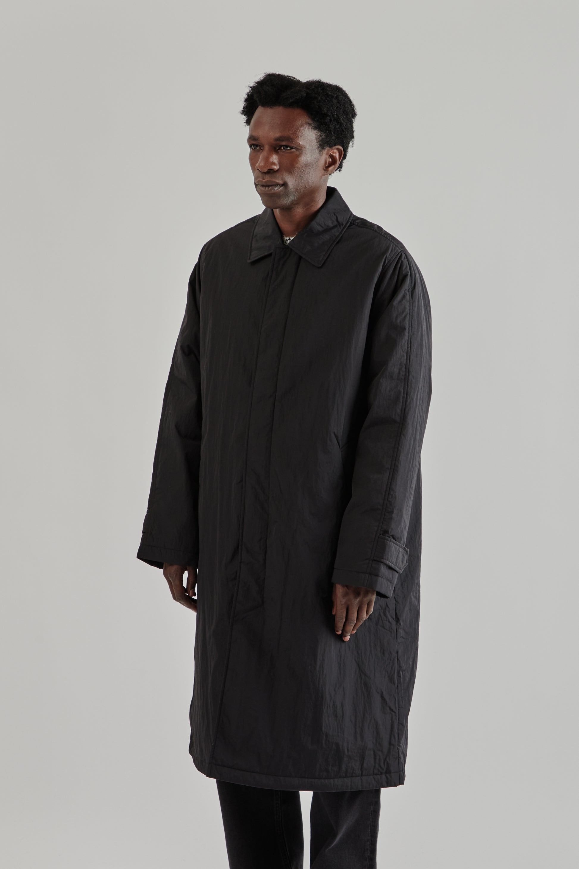Sunflower FW25 Relaxed Nylon Coat Black5