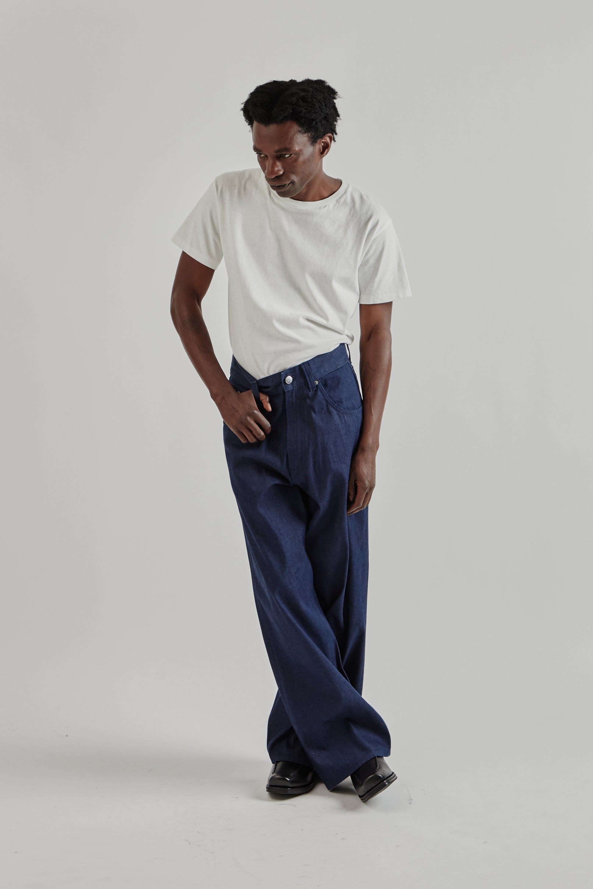 Sunflower FW25 Super Wide Cinch Denim Indigo Raw22