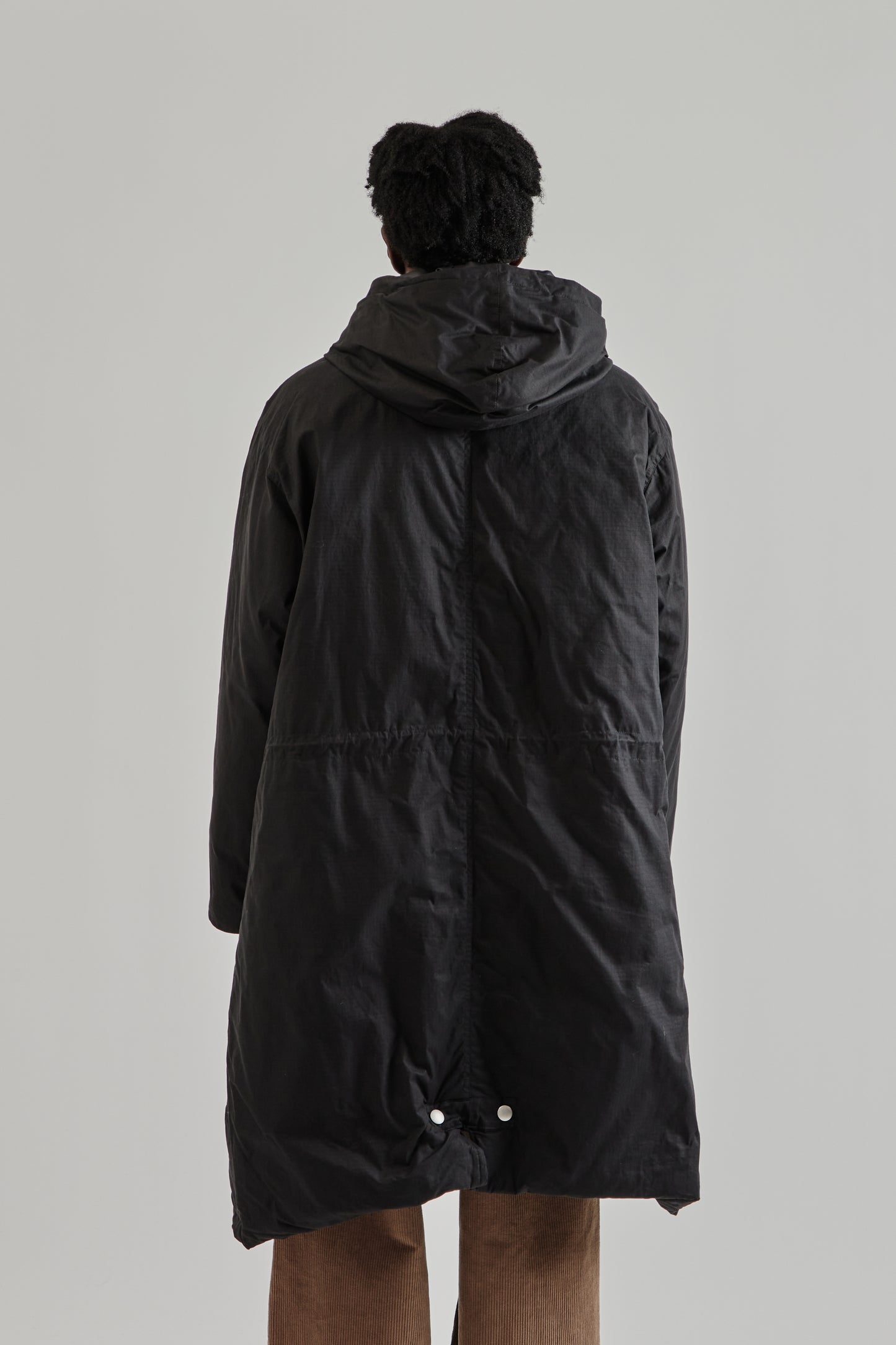Sunflower FW25 Waxed Parka Coat Black12