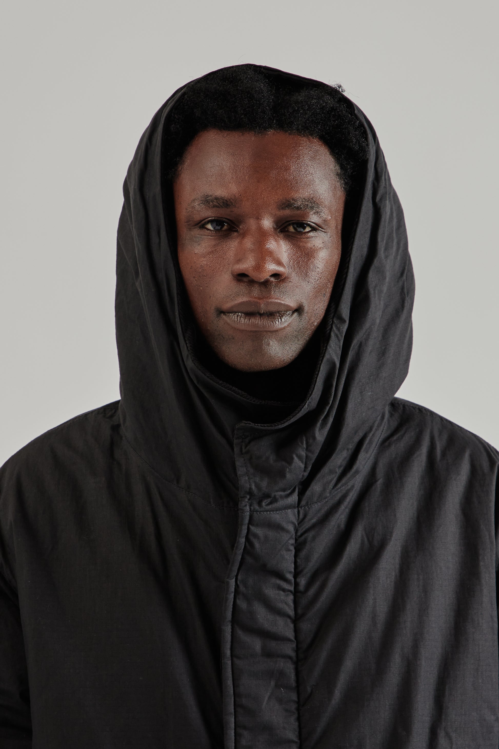 Sunflower FW25 Waxed Parka Coat Black19