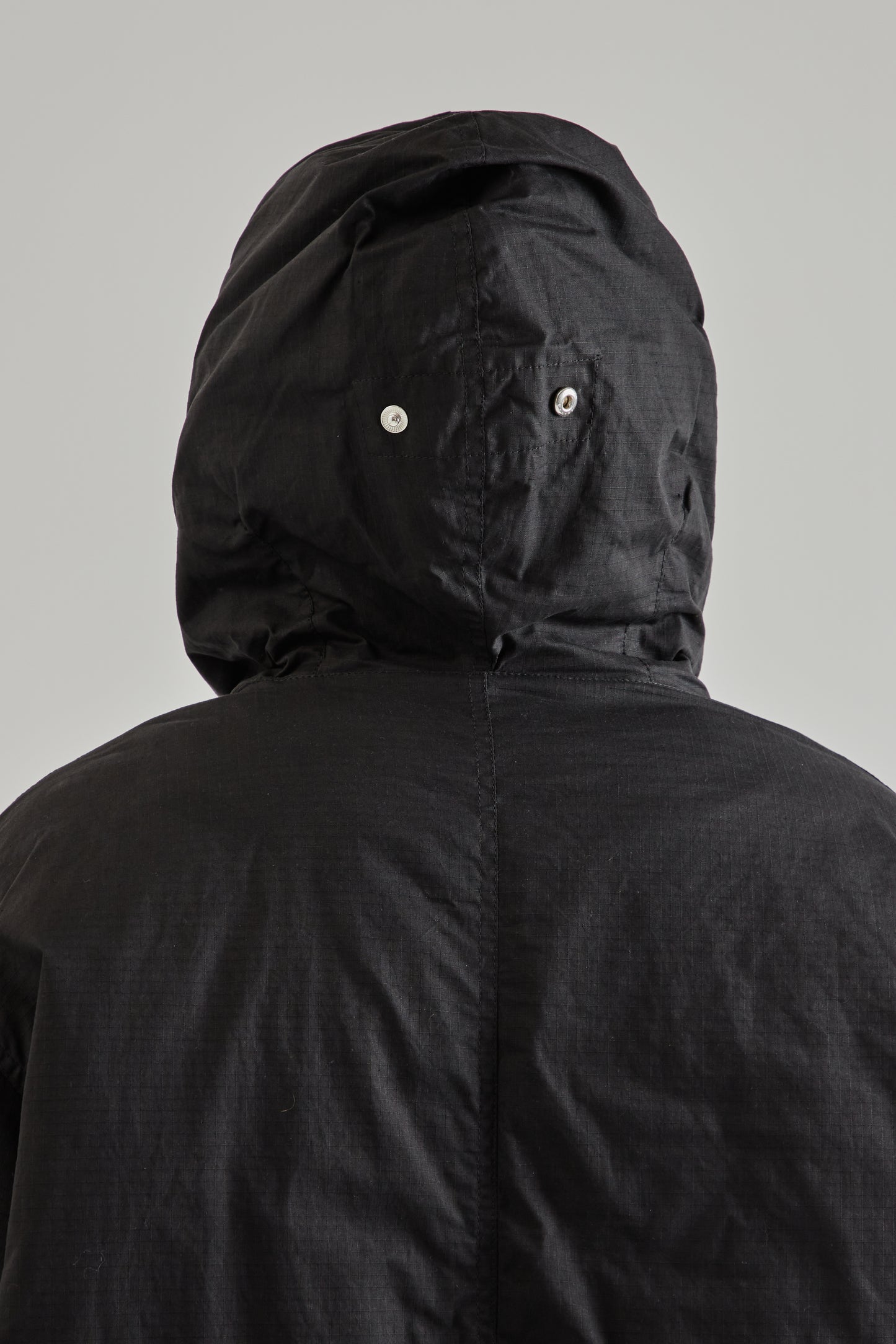 Sunflower FW25 Waxed Parka Coat Black23