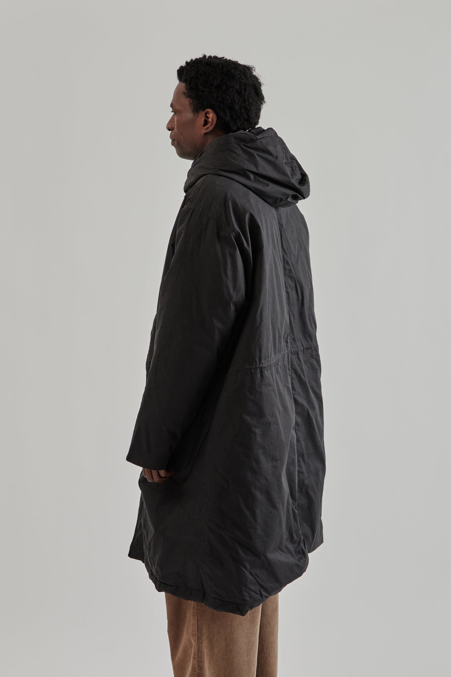 Sunflower FW25 Waxed Parka Coat Black8